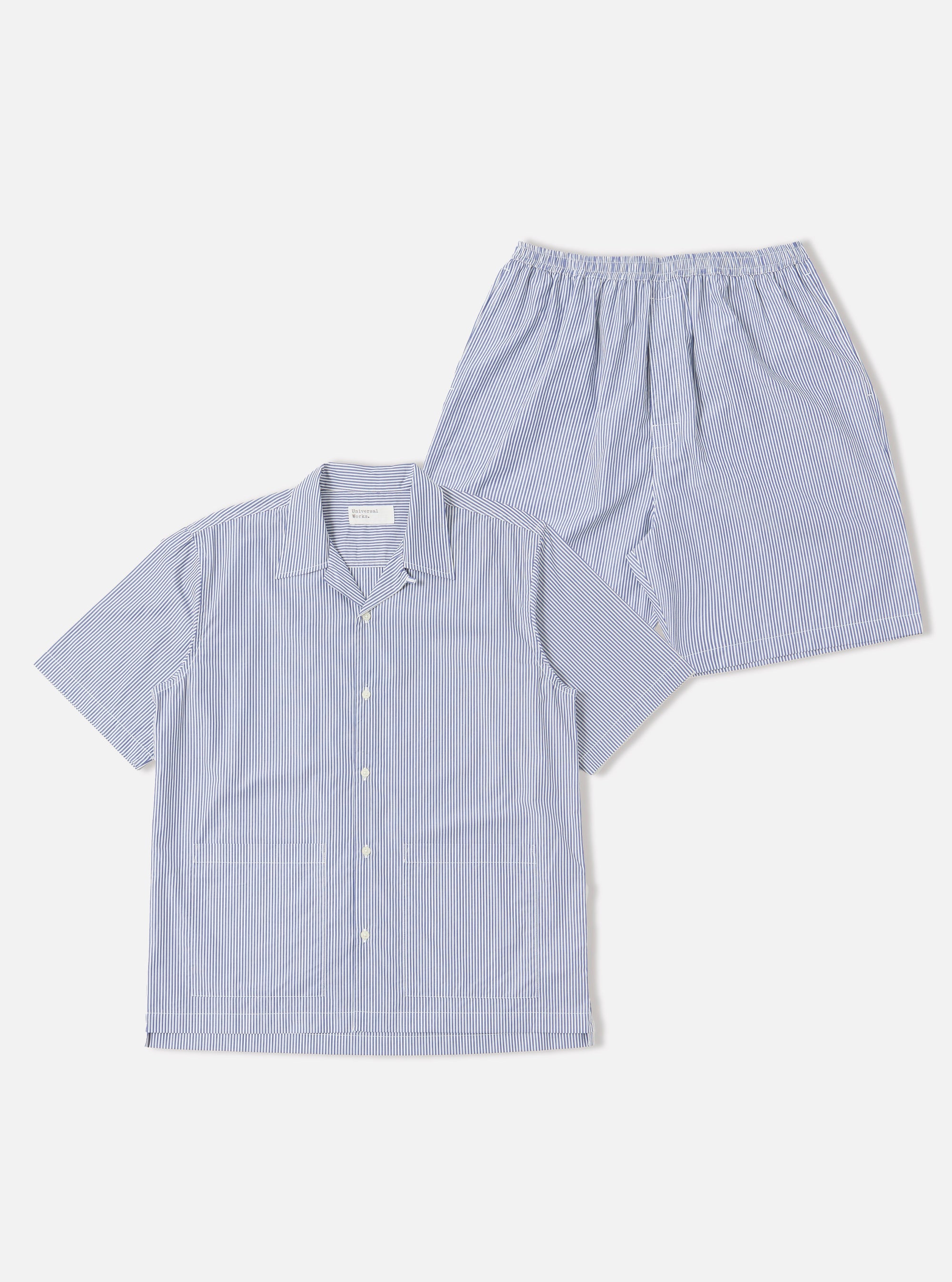 Navy Classic Stripe Short Pyjama Set