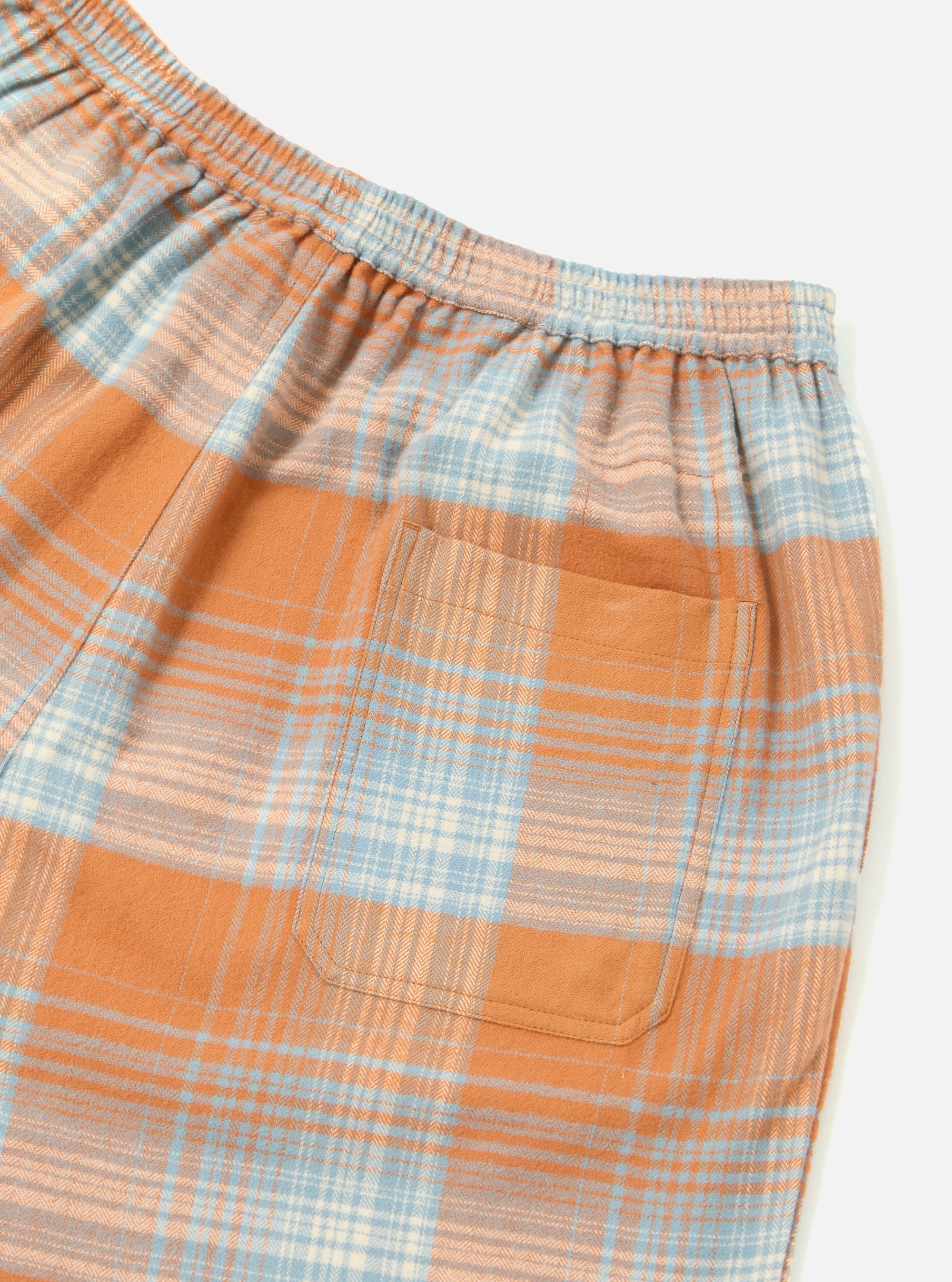 Orange Check Pyjama Short