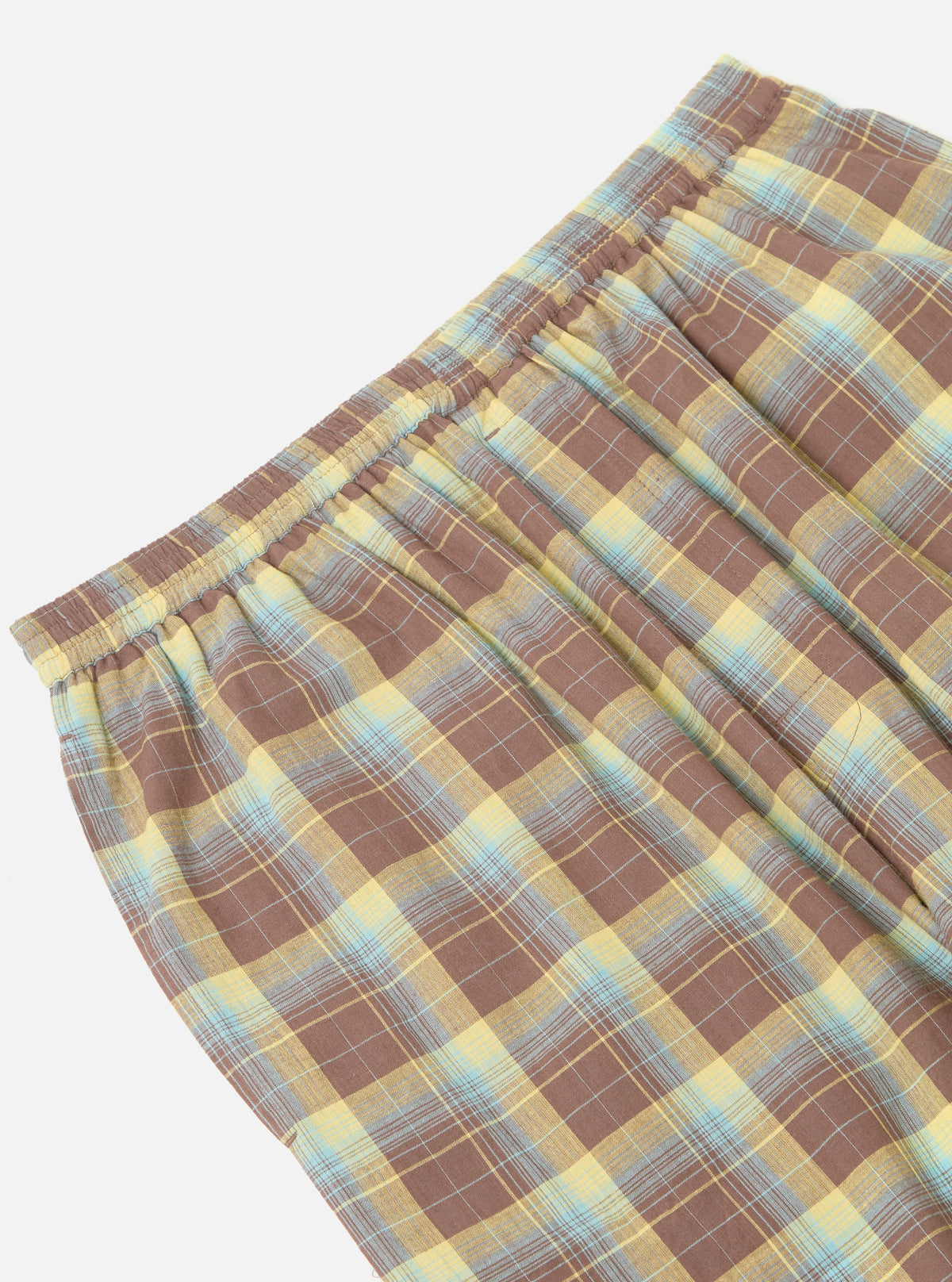 Pj Check Pattern Yellow/Brown Check Pyjama Pant – Universal Works