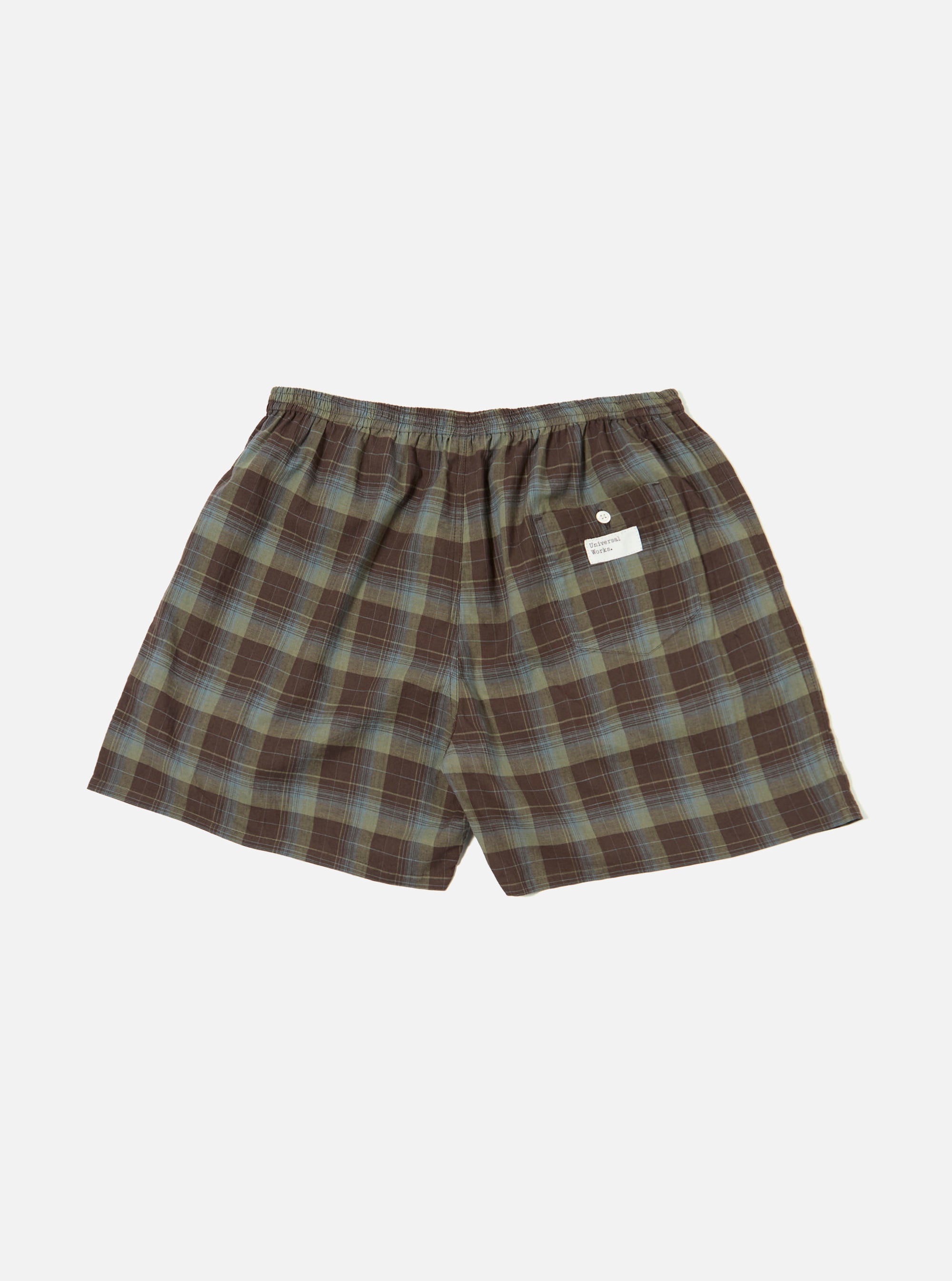 Green Patchwork Madras Boxer Short