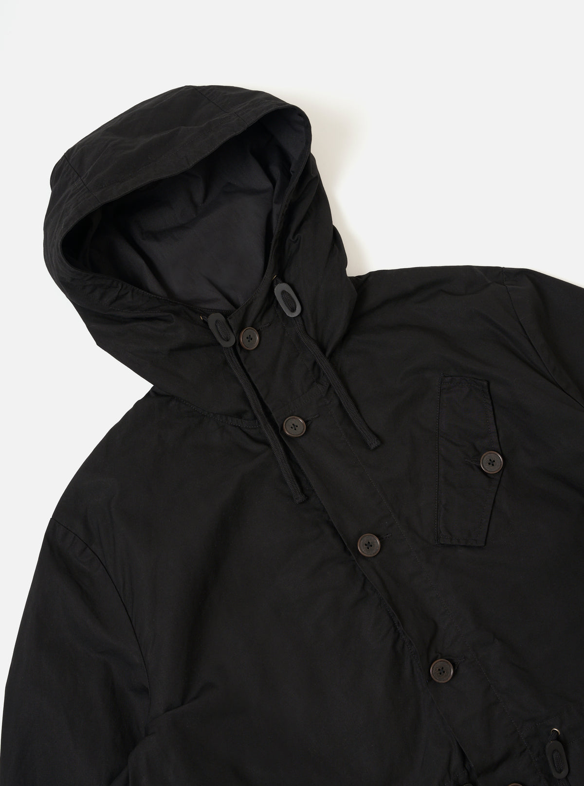 Black Scottish Wax Cotton Boston Parka