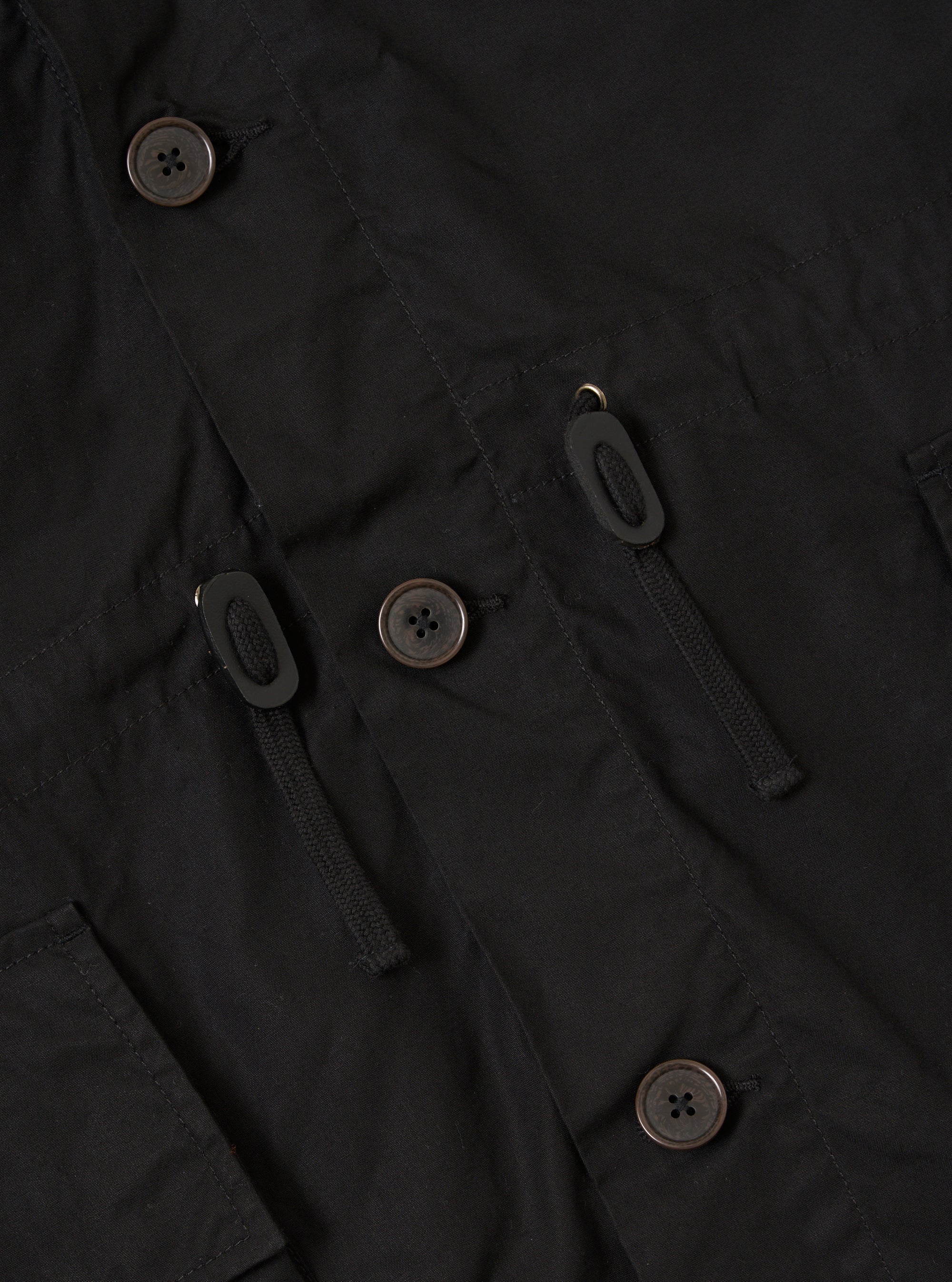 Black Scottish Wax Cotton Boston Parka