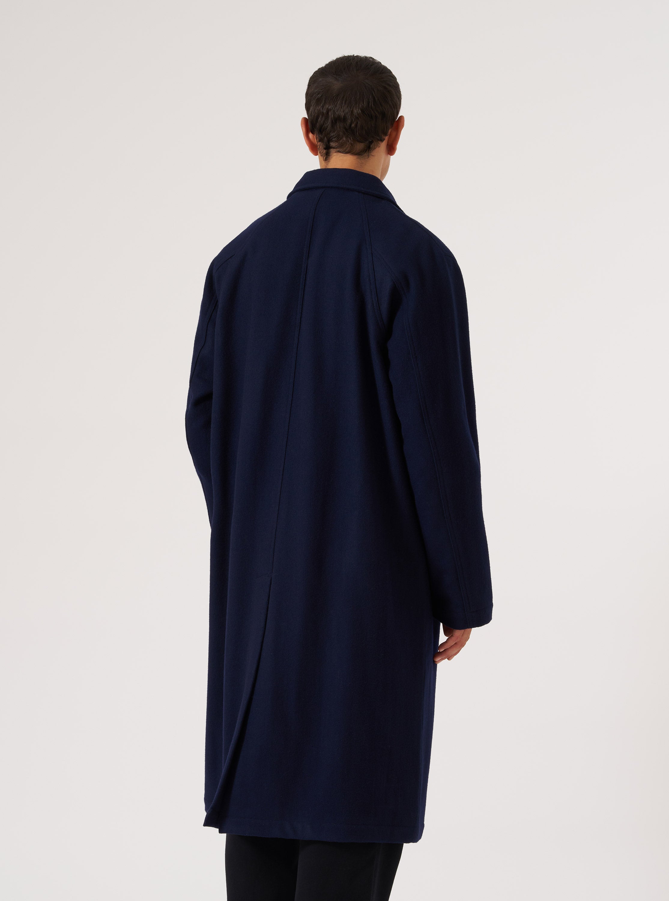 Men's Navy Mowbray Mac Coat – Universal Works