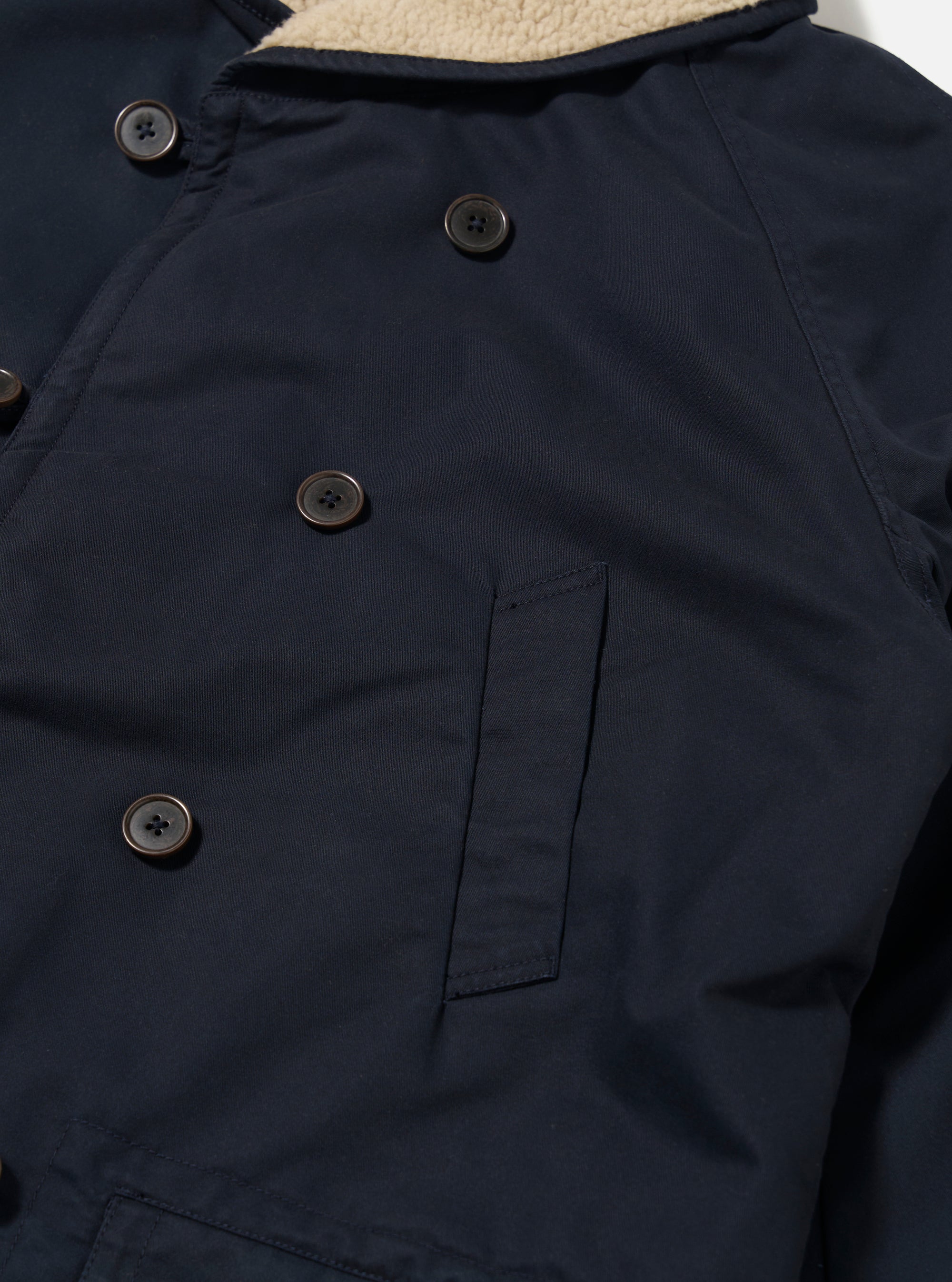 Navy Brushed Polytech/Sherpa Reversible Mackinaw Jacket