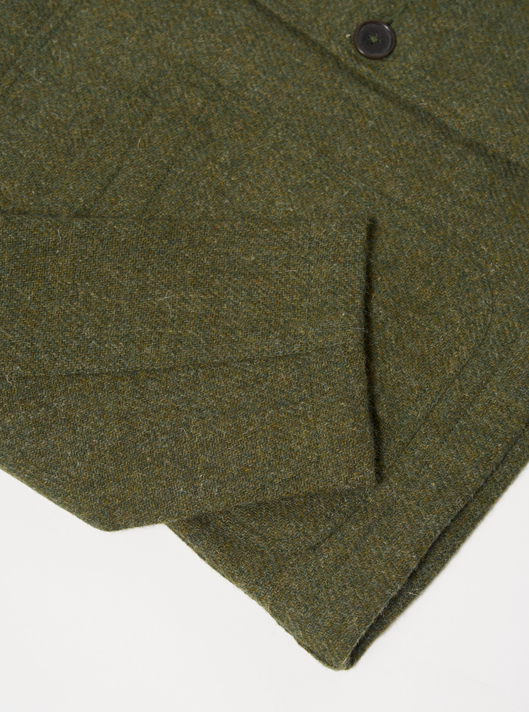 Green Harris Tweed Plaid Bakers Jacket
