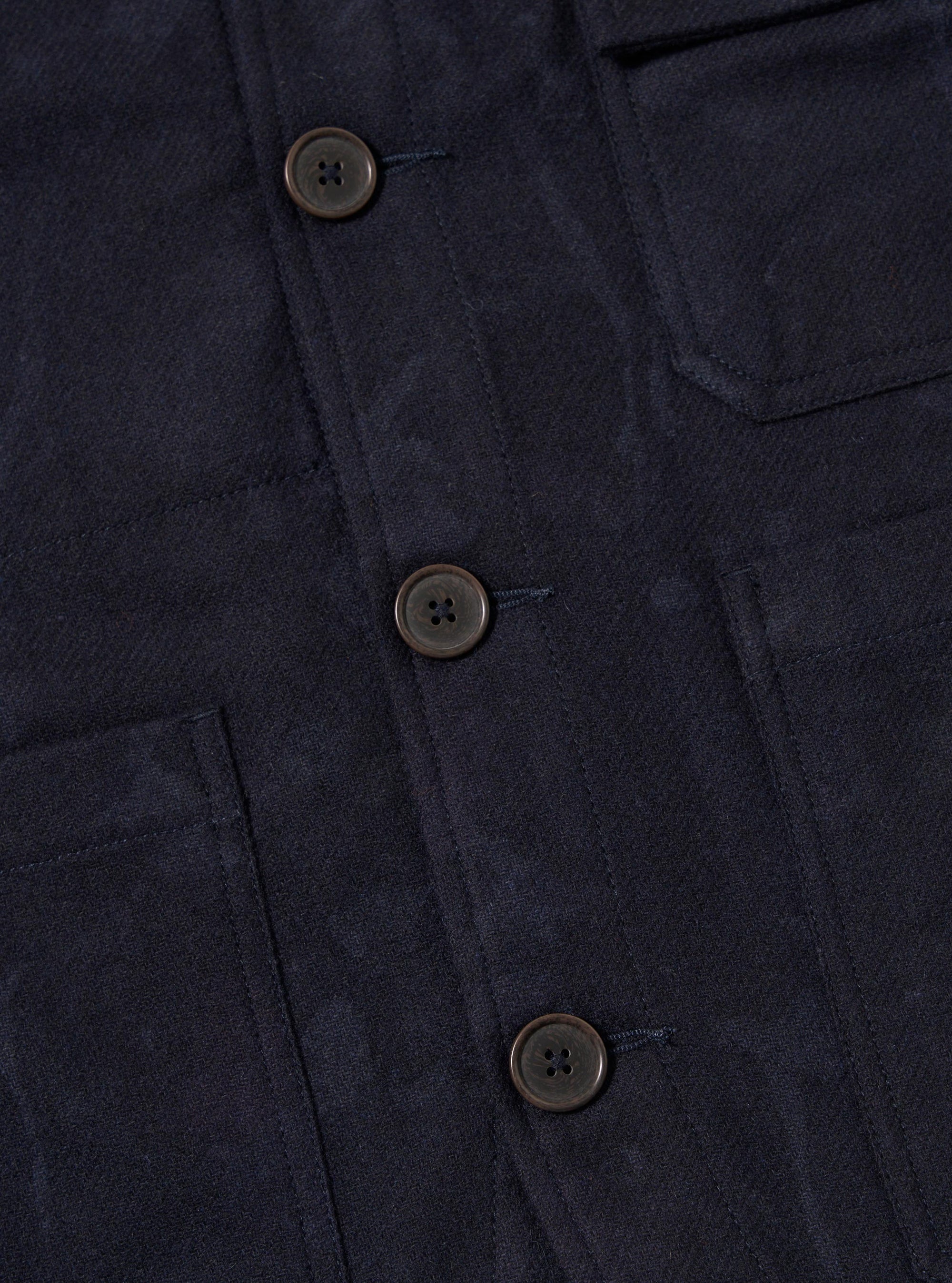 Navy Flower Print Flannel Cabin Jacket