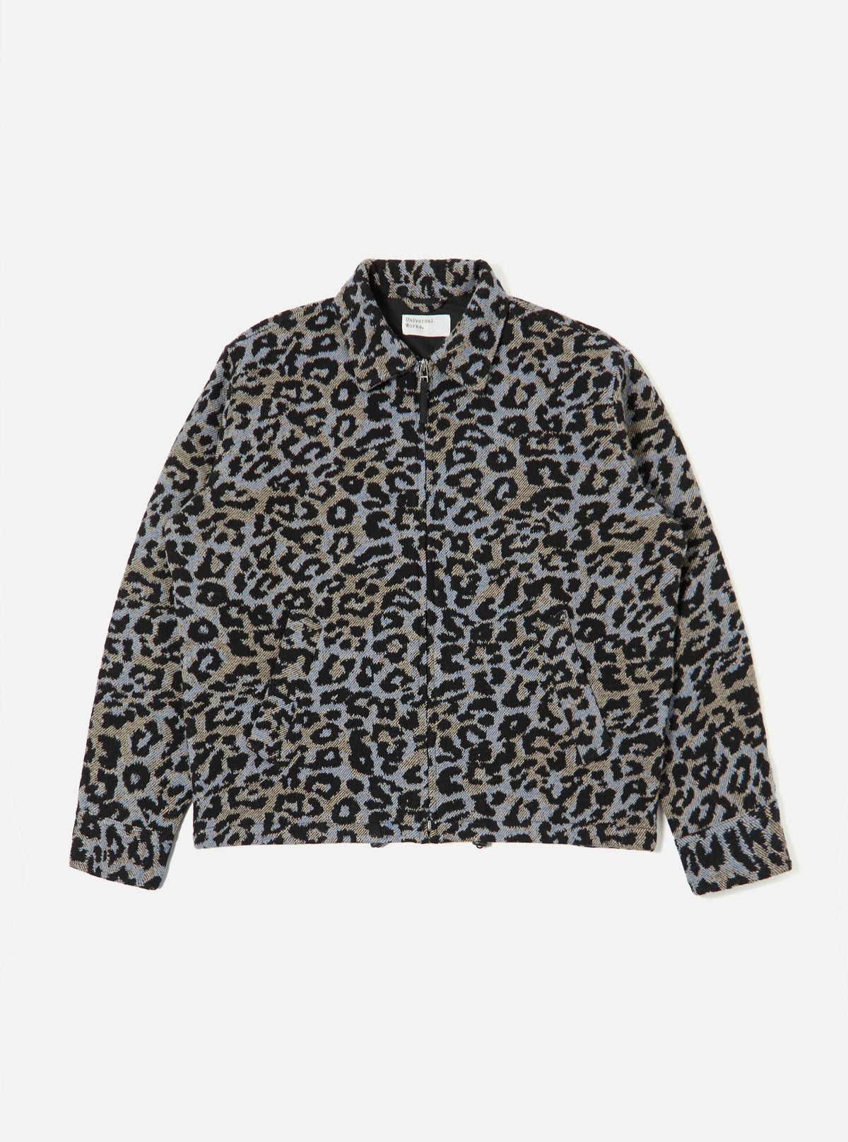 Blue Leopard Flower Wool Club Jacket