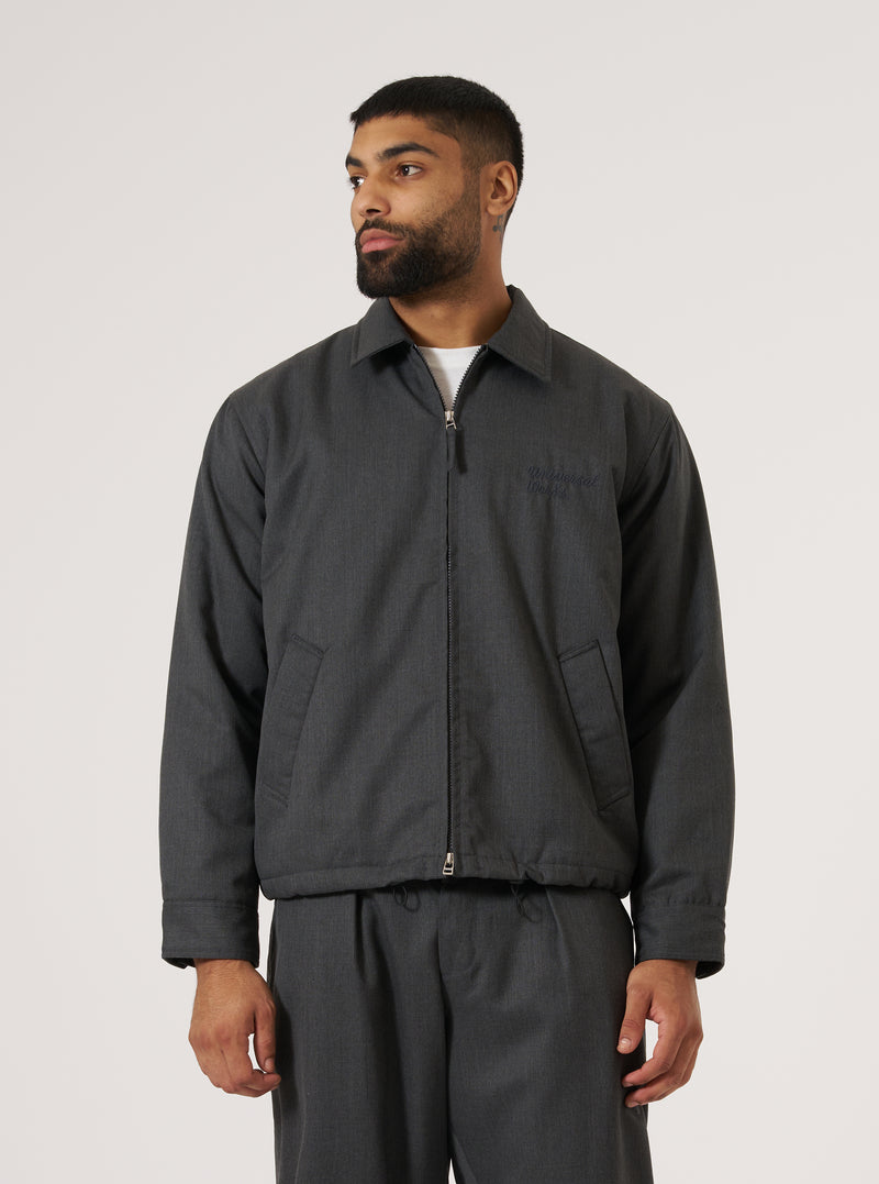 Charcoal Travel Suiting Padded Club Jacket