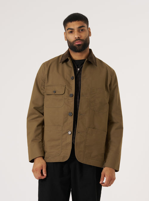 Khaki Brushed Polytech Merchant Jacket