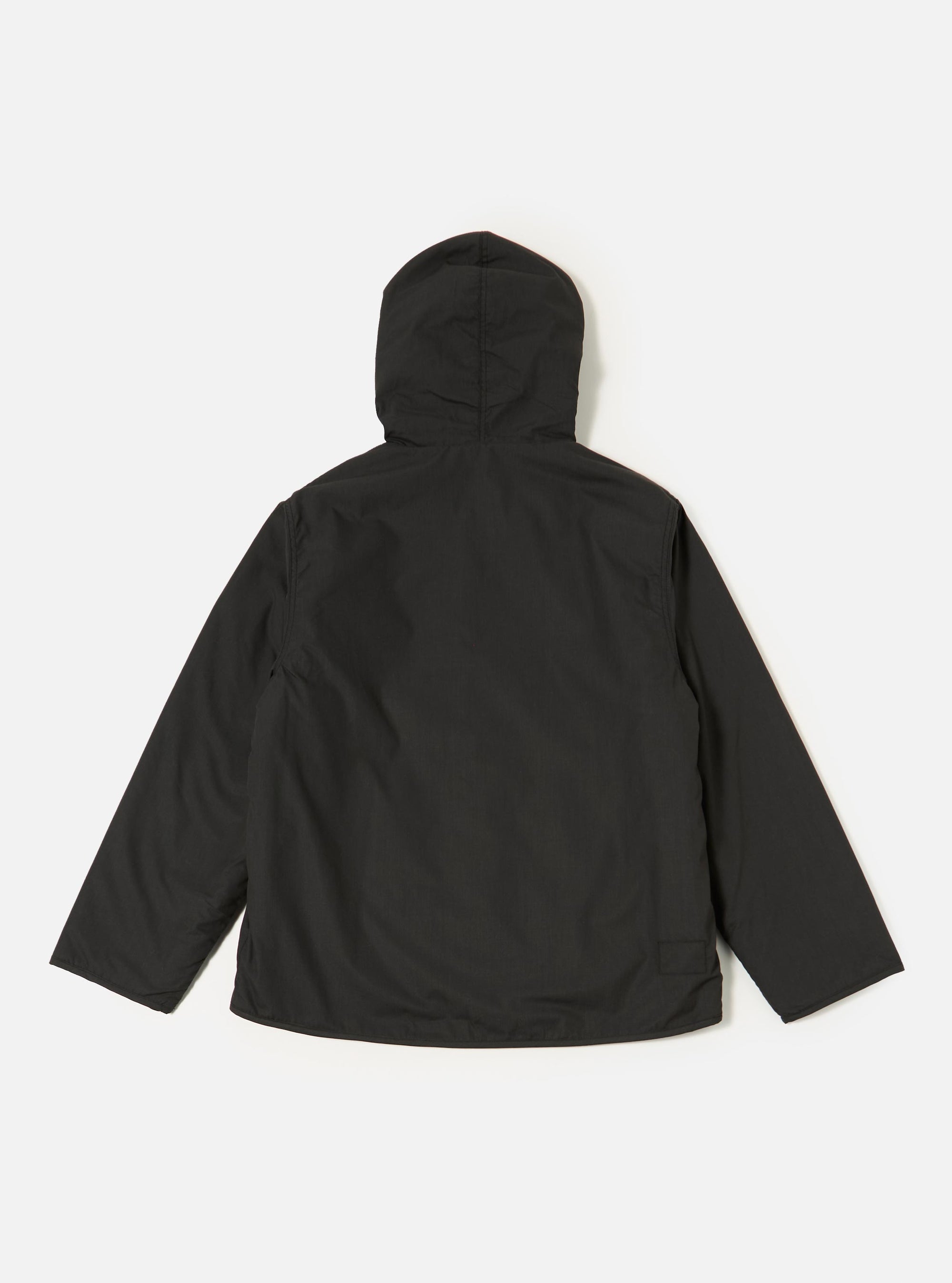 Black/Brown Recycled Polytech/Sherpa Reversible Simple Hooded Jacket