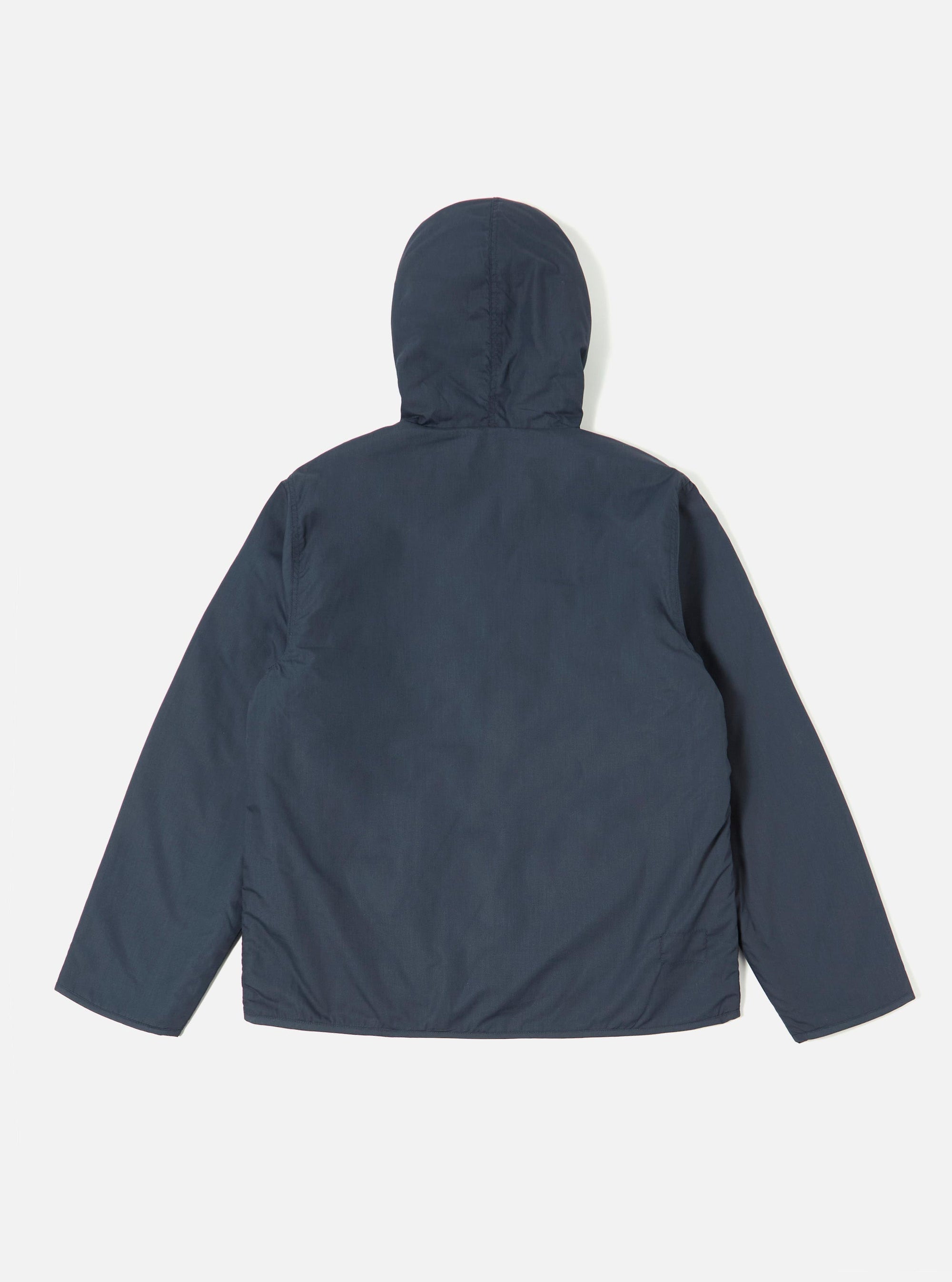 Navy/Sand Recycled Polytech/Sherpa Reversible Simple Hooded Jacket
