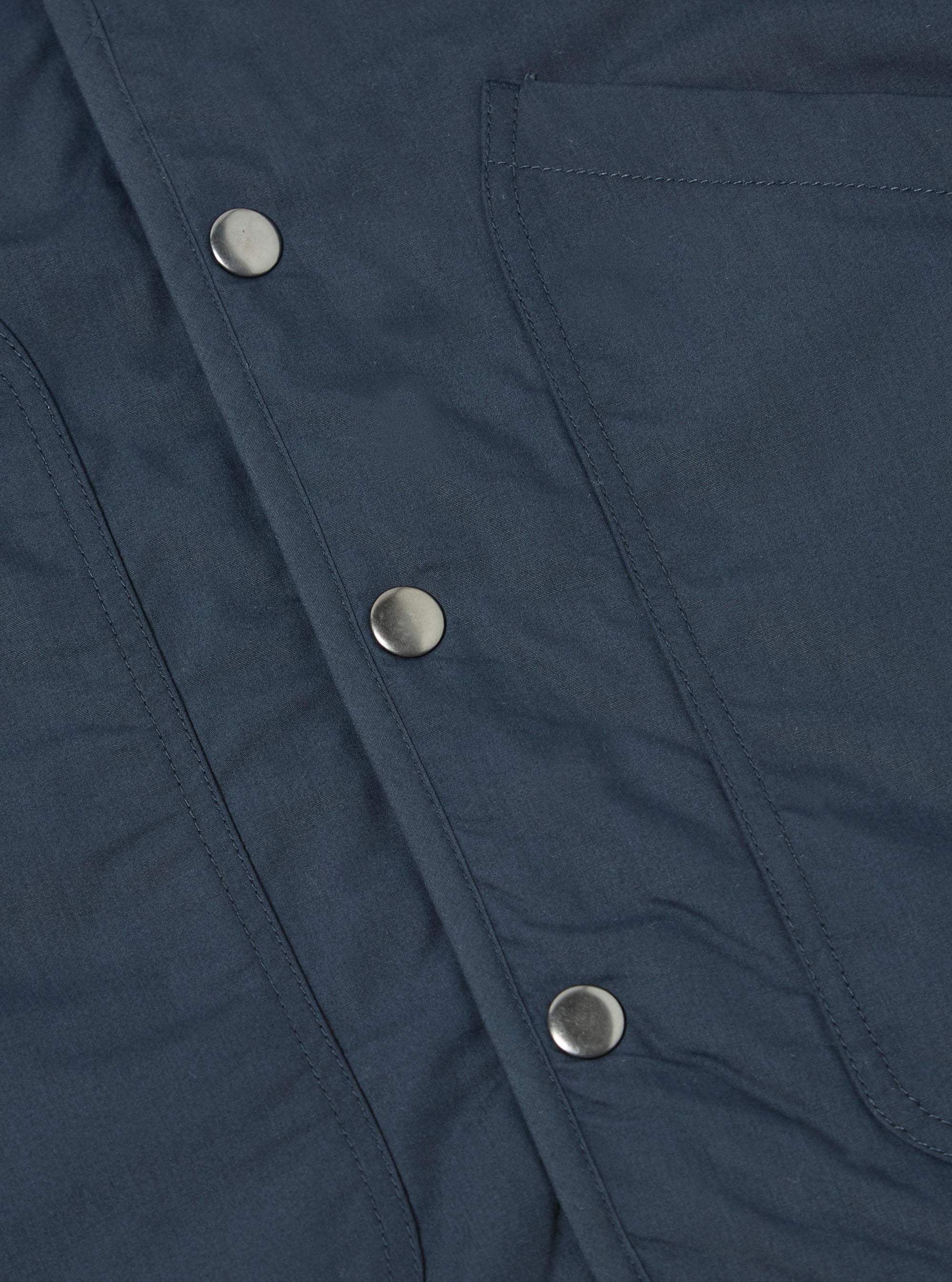 Navy/Sand Recycled Polytech/Sherpa Reversible Simple Hooded Jacket