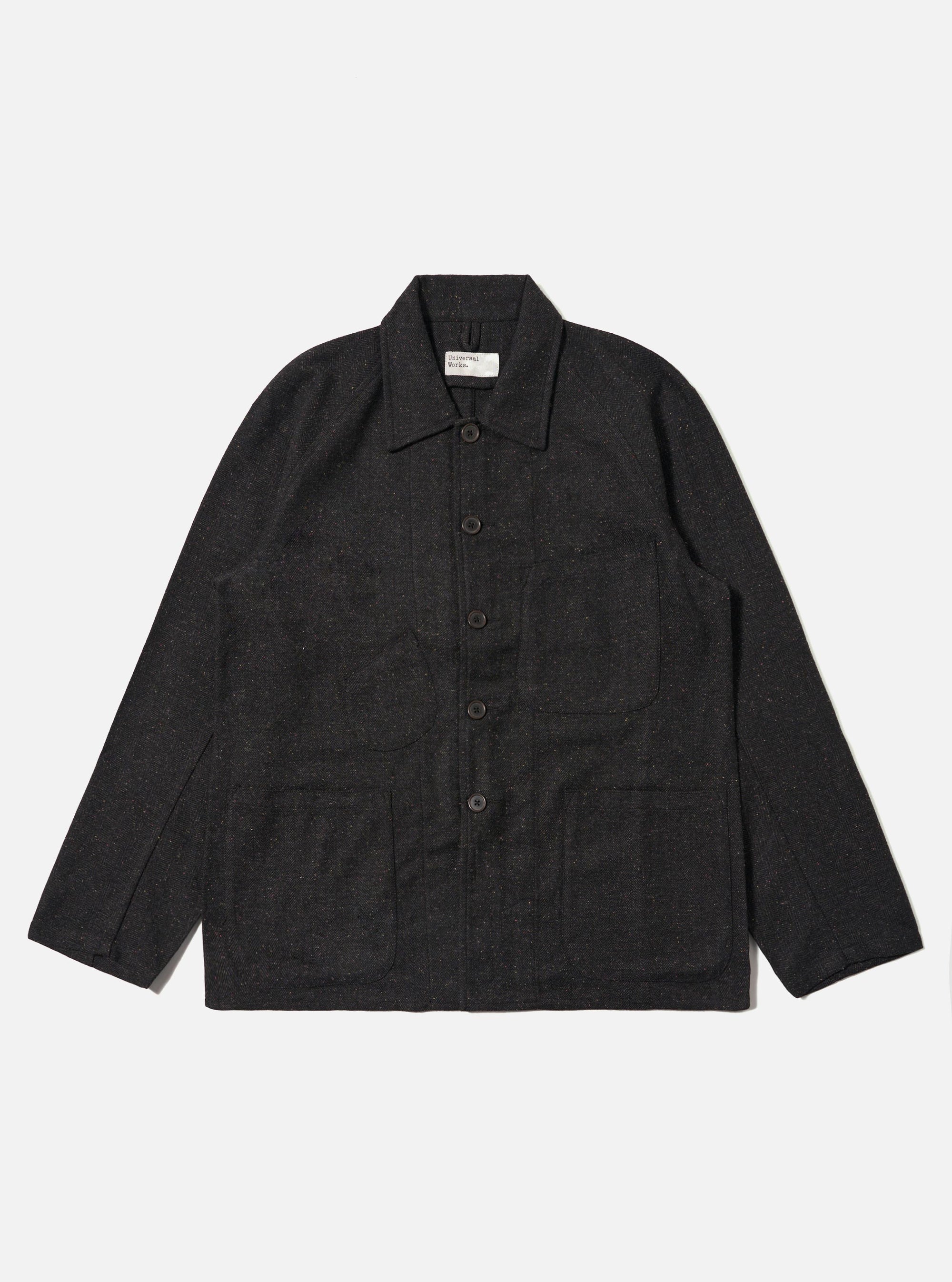 Black Salt N Pepper Tweed Station Jacket
