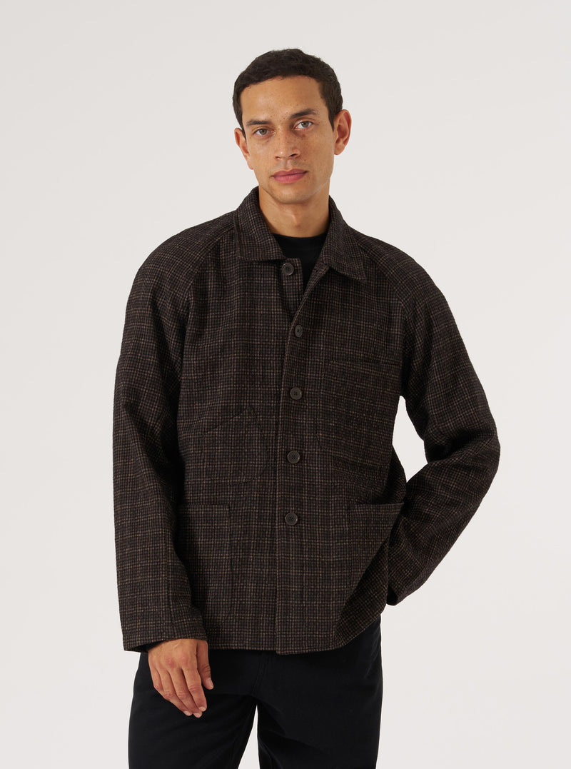 Brown Cedar Check Station Jacket