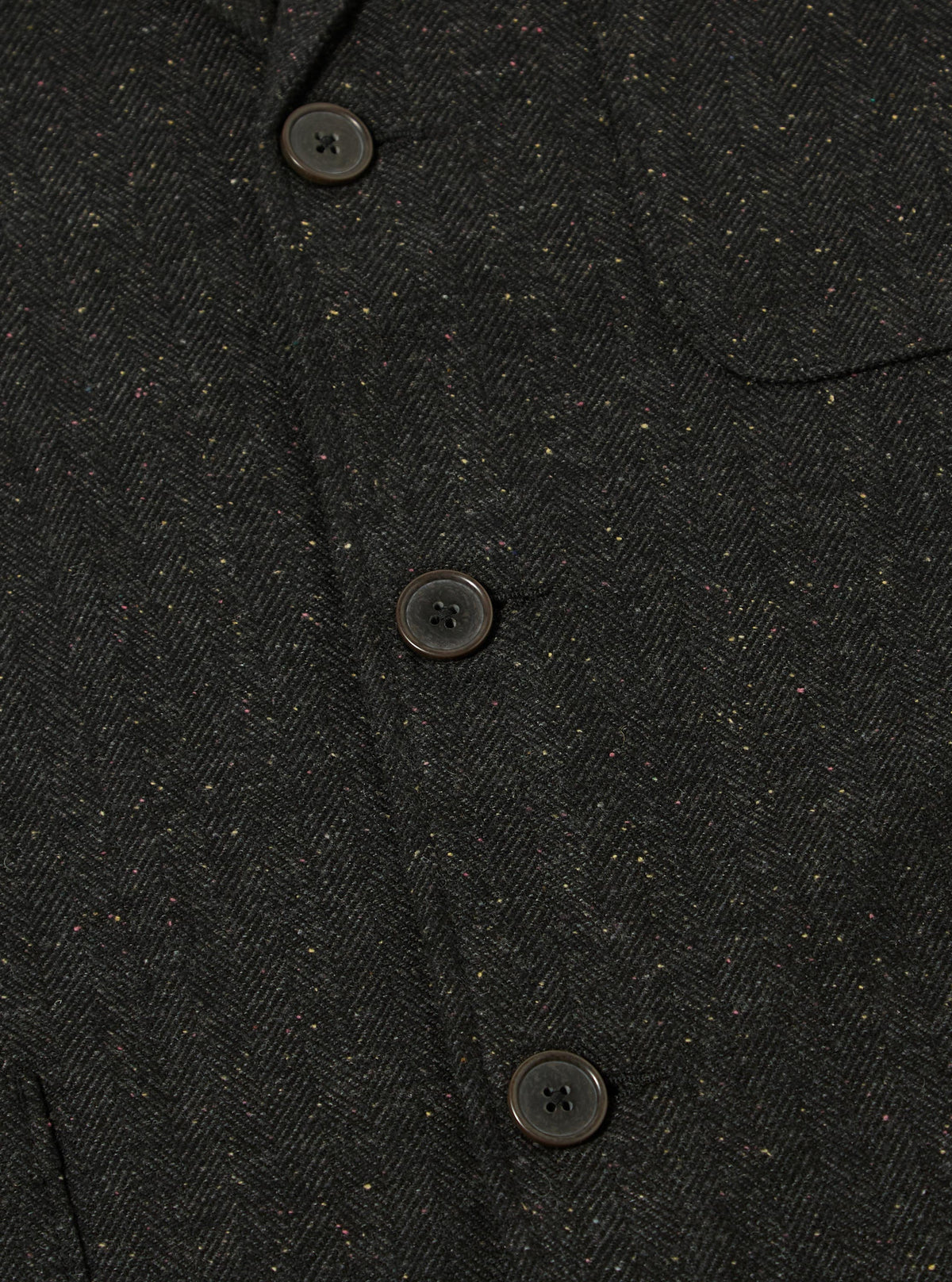 Black Salt N Pepper Tweed Three Button Jacket