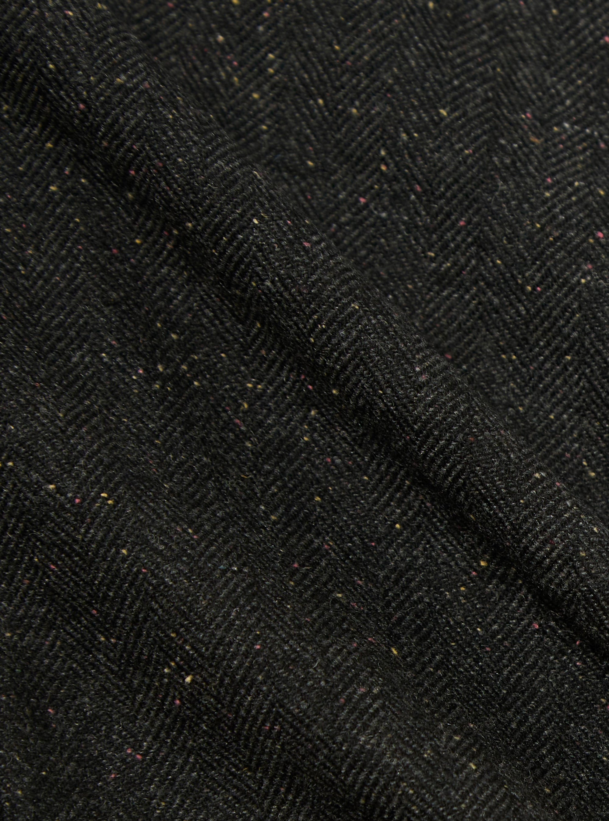 Black Salt N Pepper Tweed Three Button Jacket
