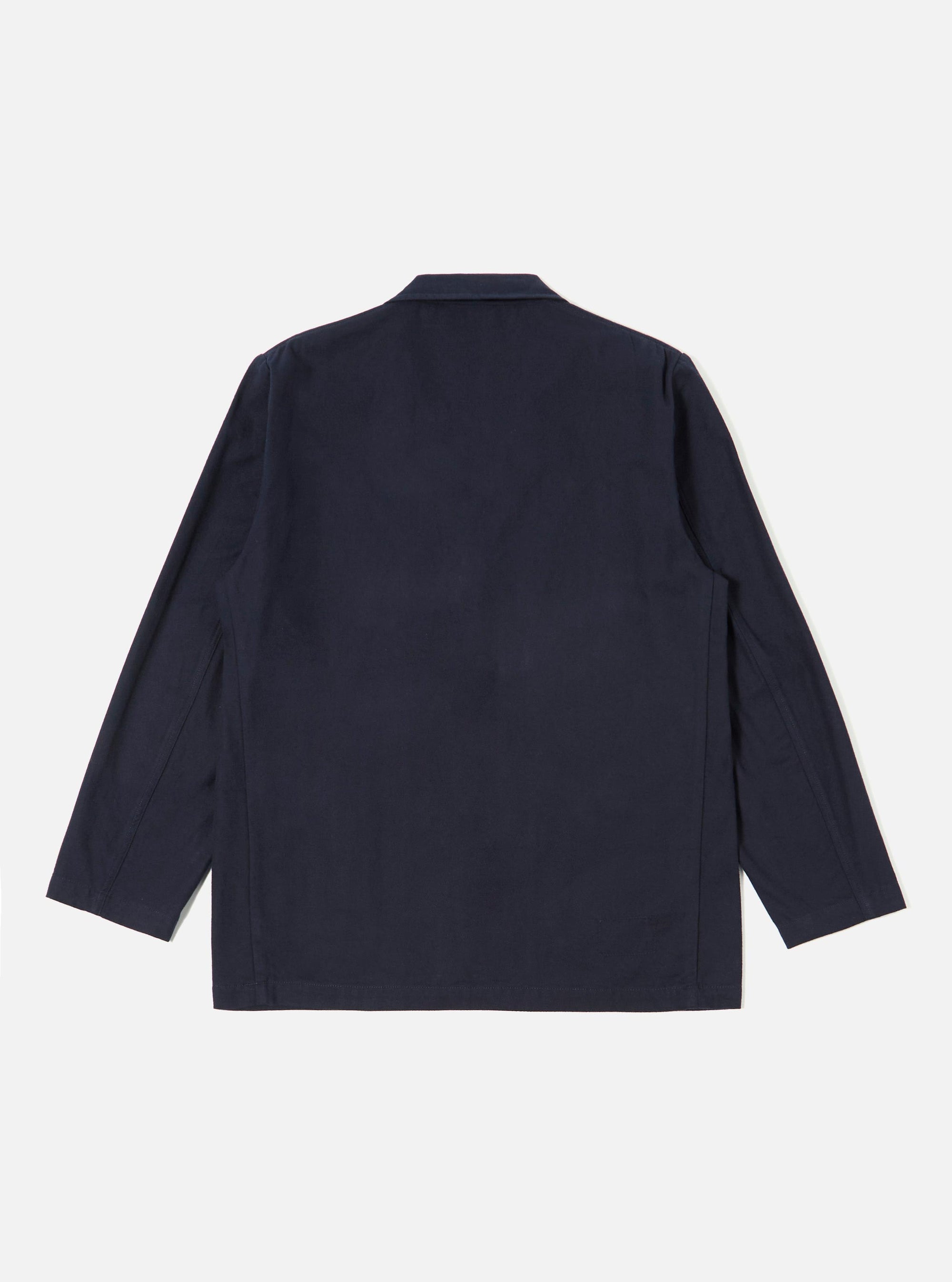 Navy Brushed Moleskin Three Button Jacket
