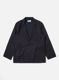 Navy Travel Suiting Two Button Jacket