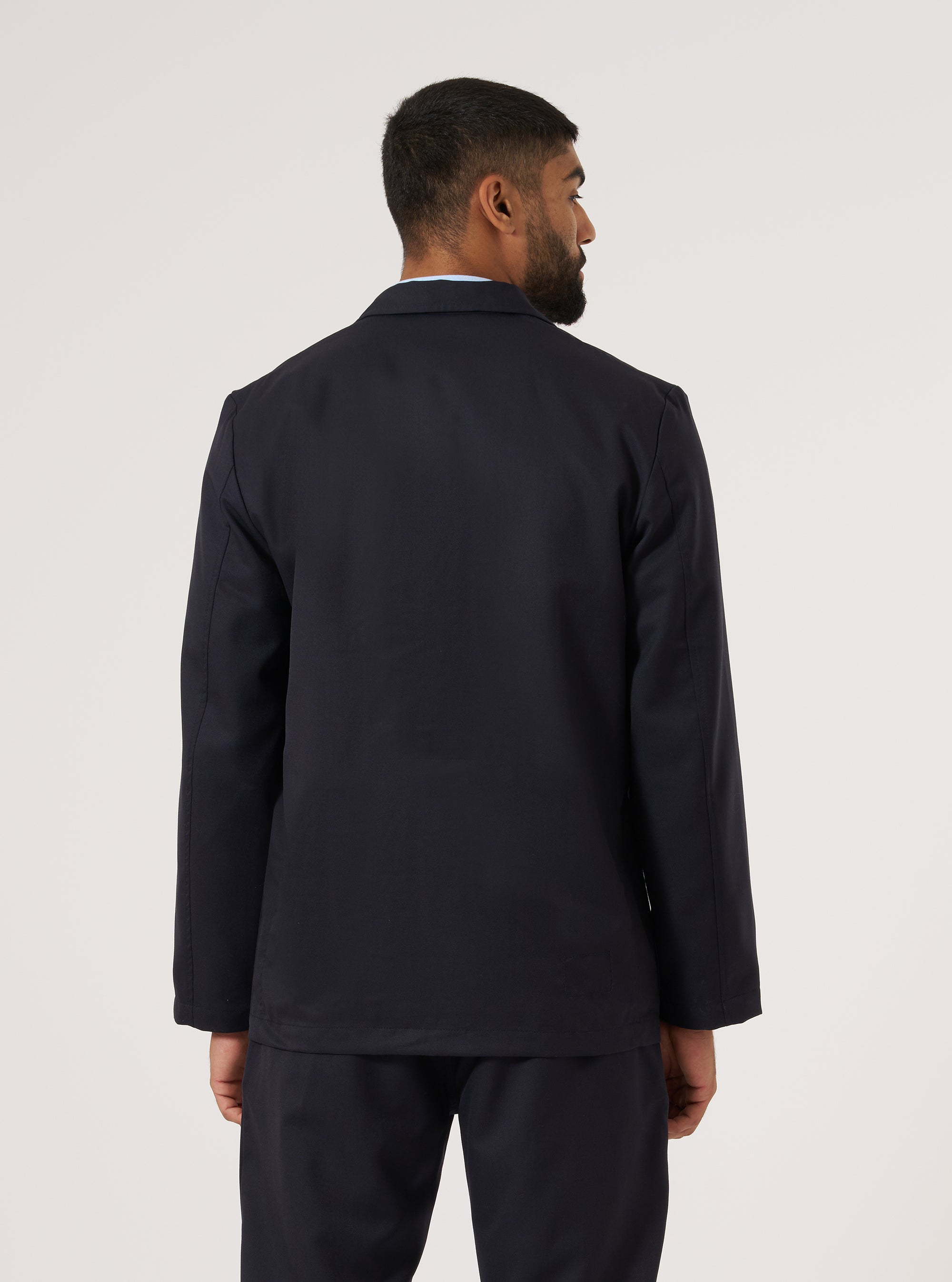 Navy Travel Suiting Two Button Jacket