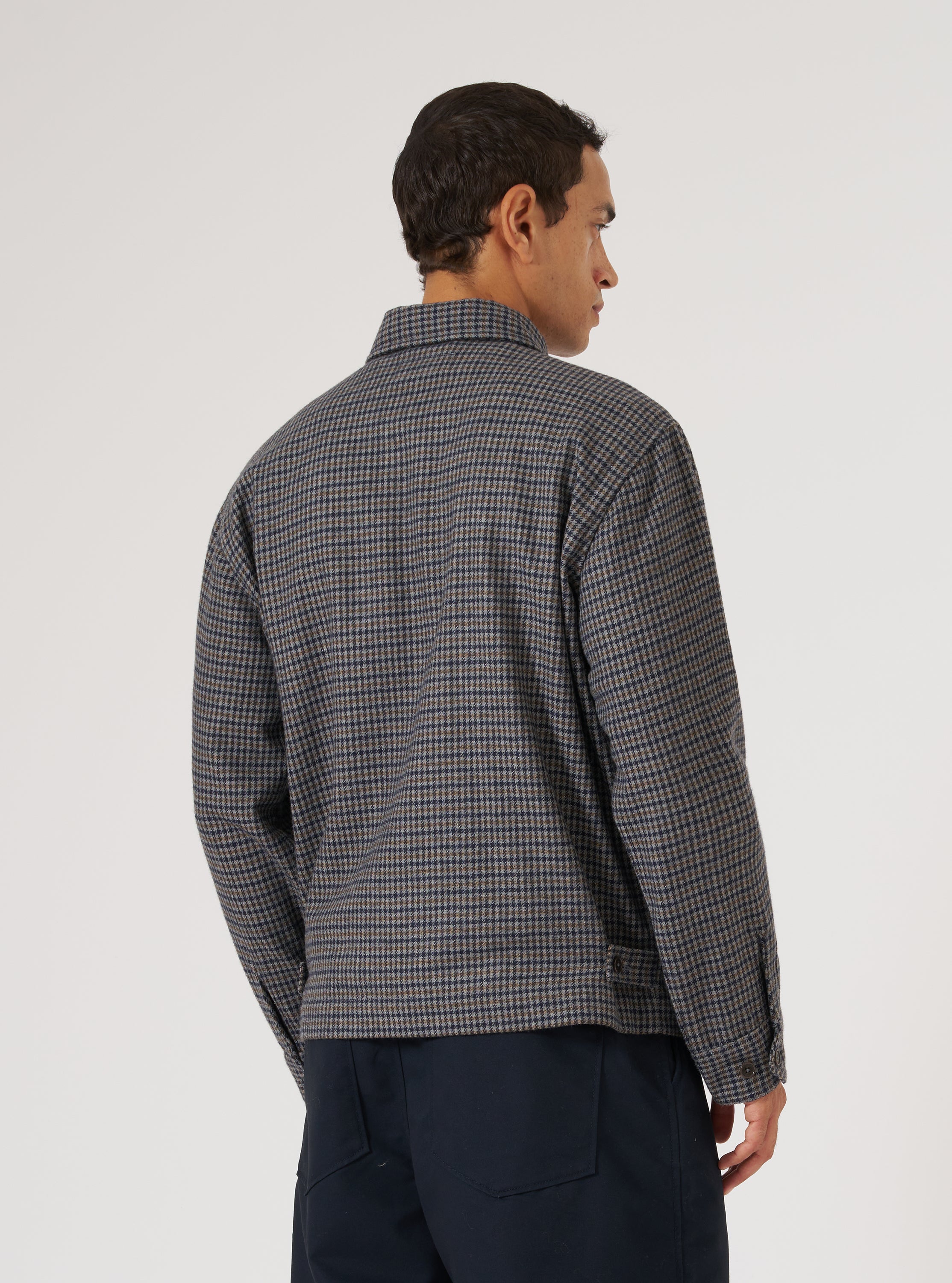 Men's Charcoal Houndstooth Wool Mix Windcheater – Universal Works