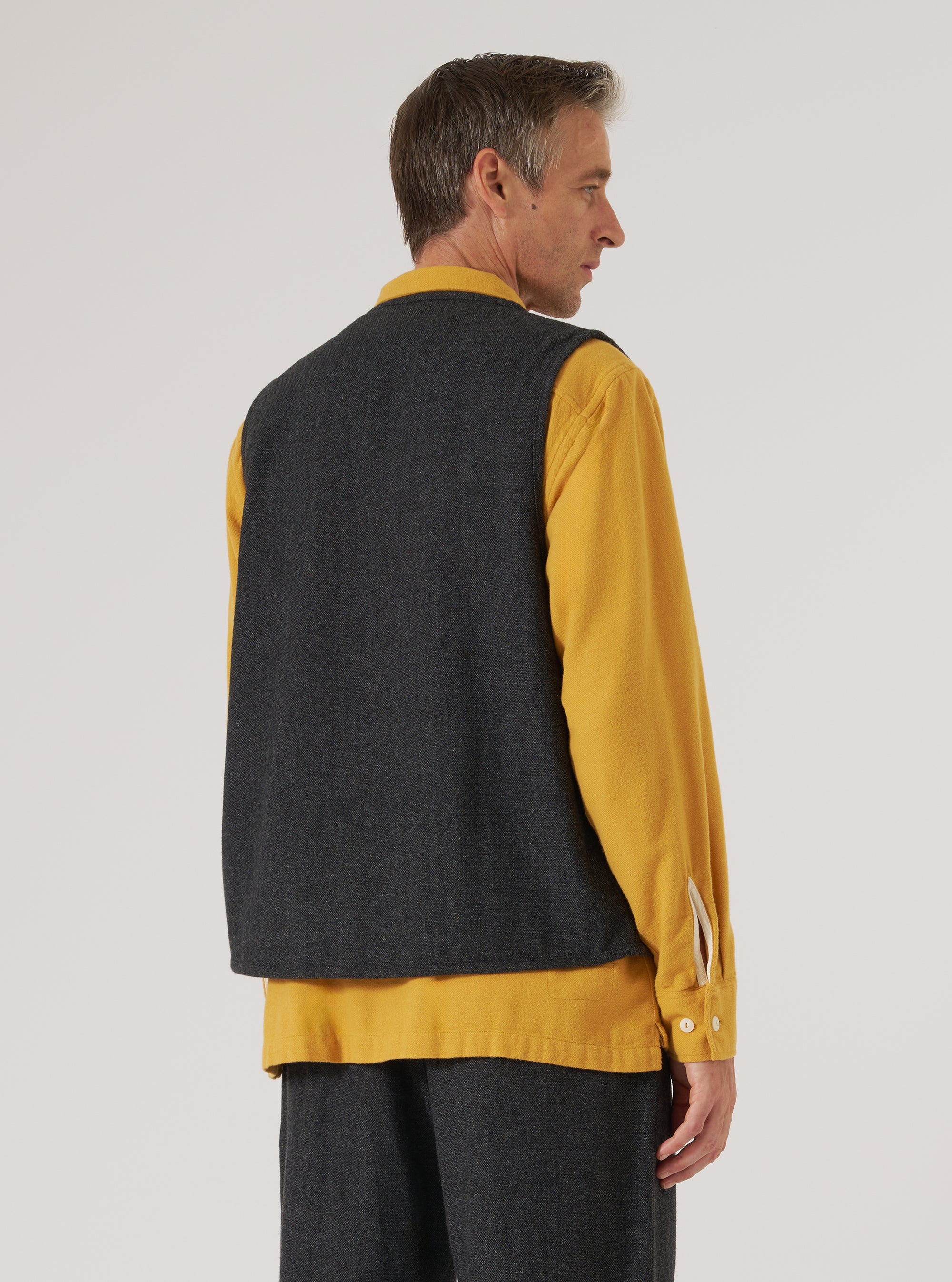Grey Anders Wool Upcycled Parachute Liner Gilet