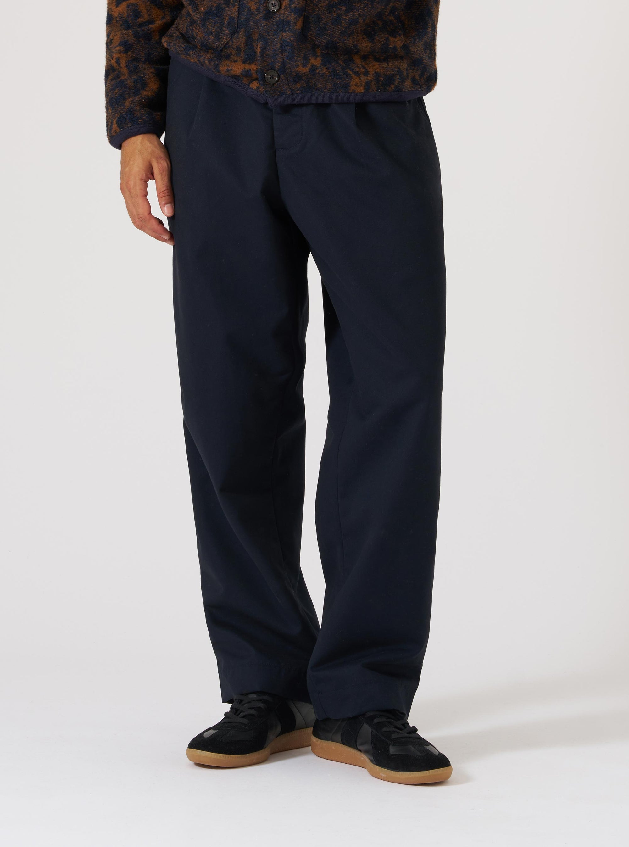 Navy Brushed Polytech Duke Pant