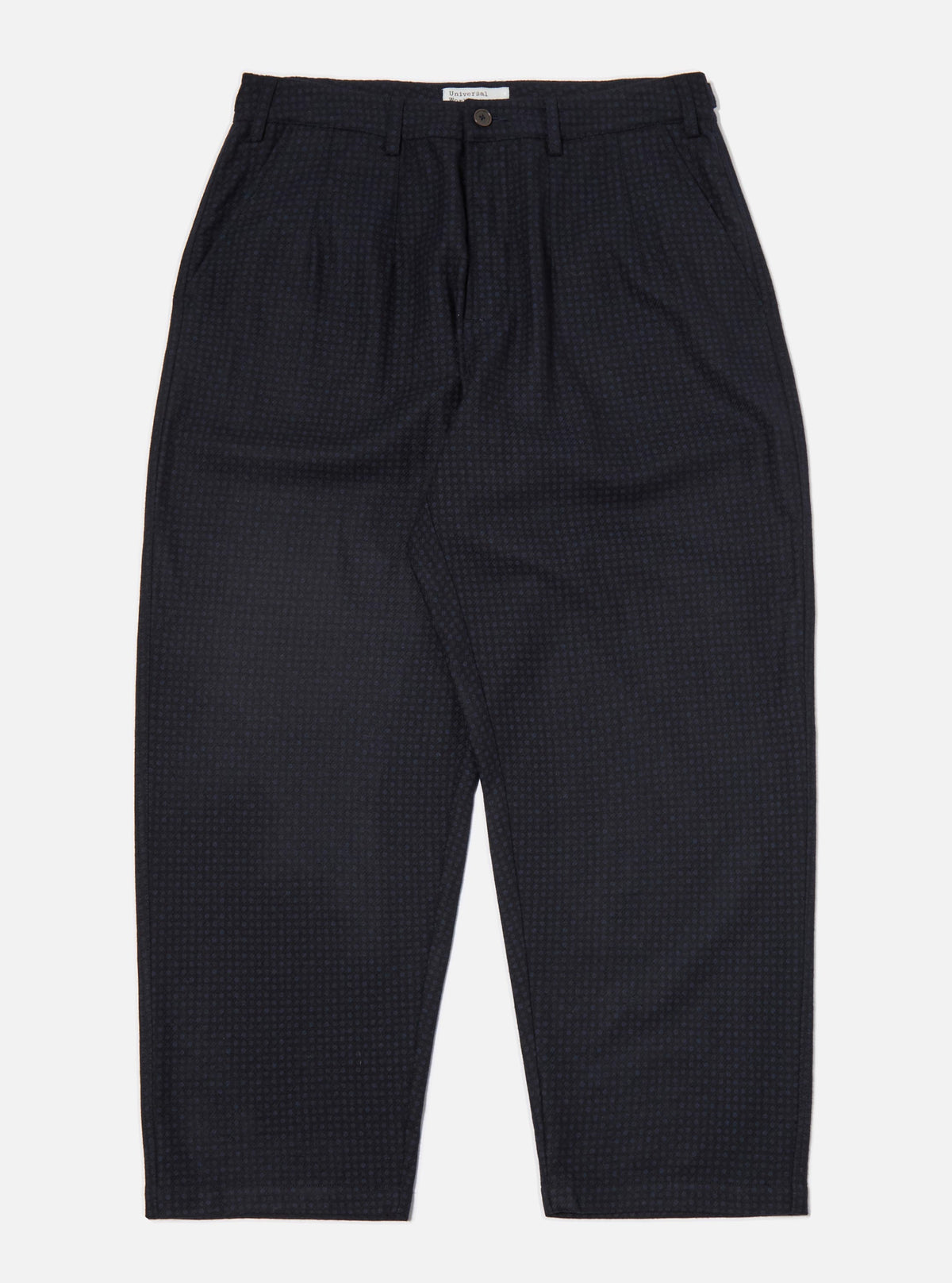 Navy Dot Print Flannel Dutch Pant