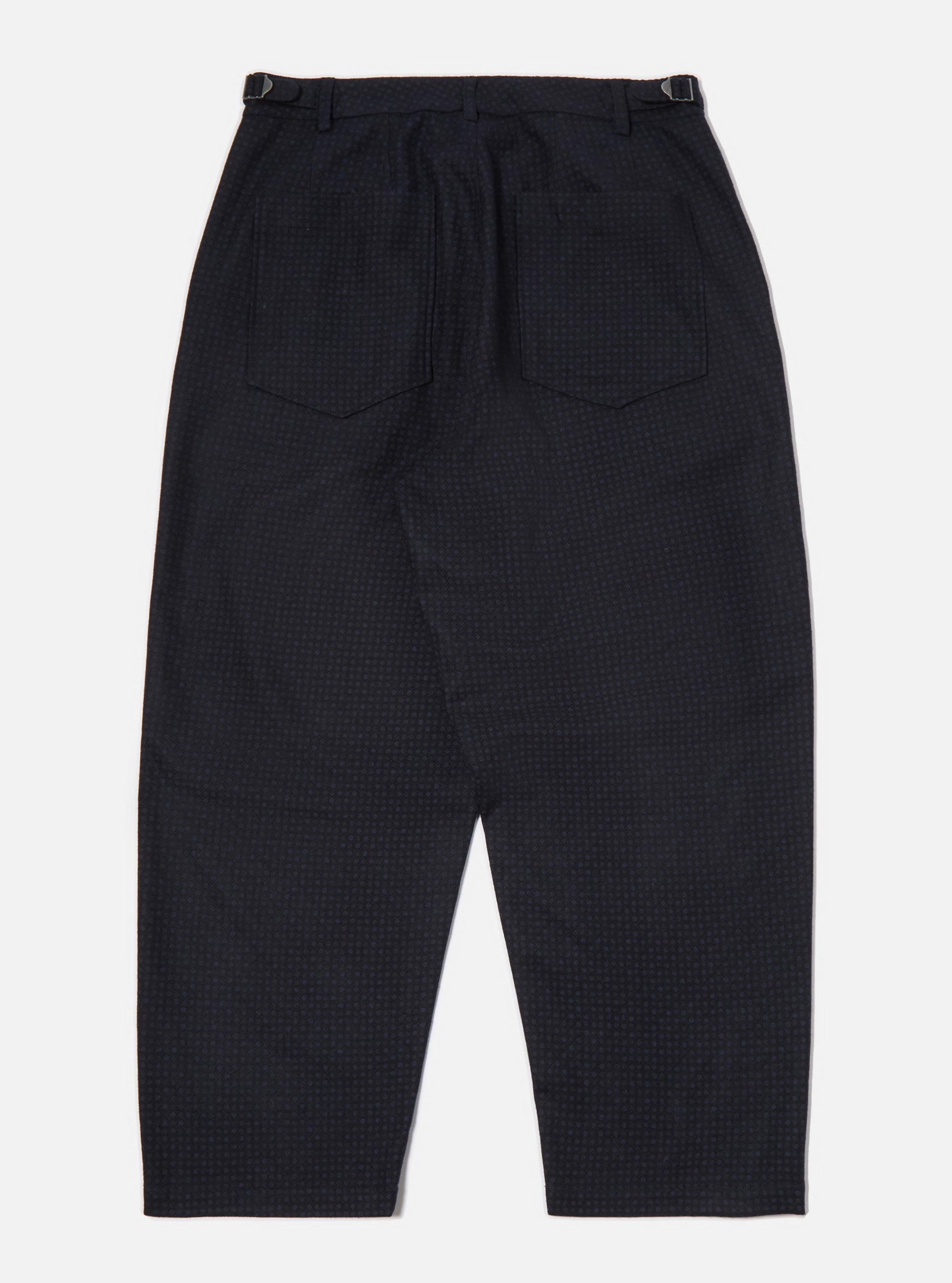 Navy Dot Print Flannel Dutch Pant