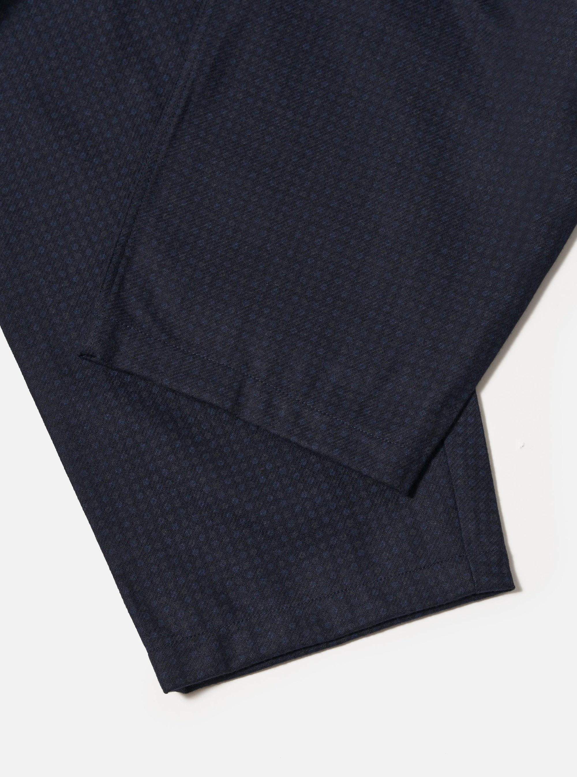 Navy Dot Print Flannel Dutch Pant