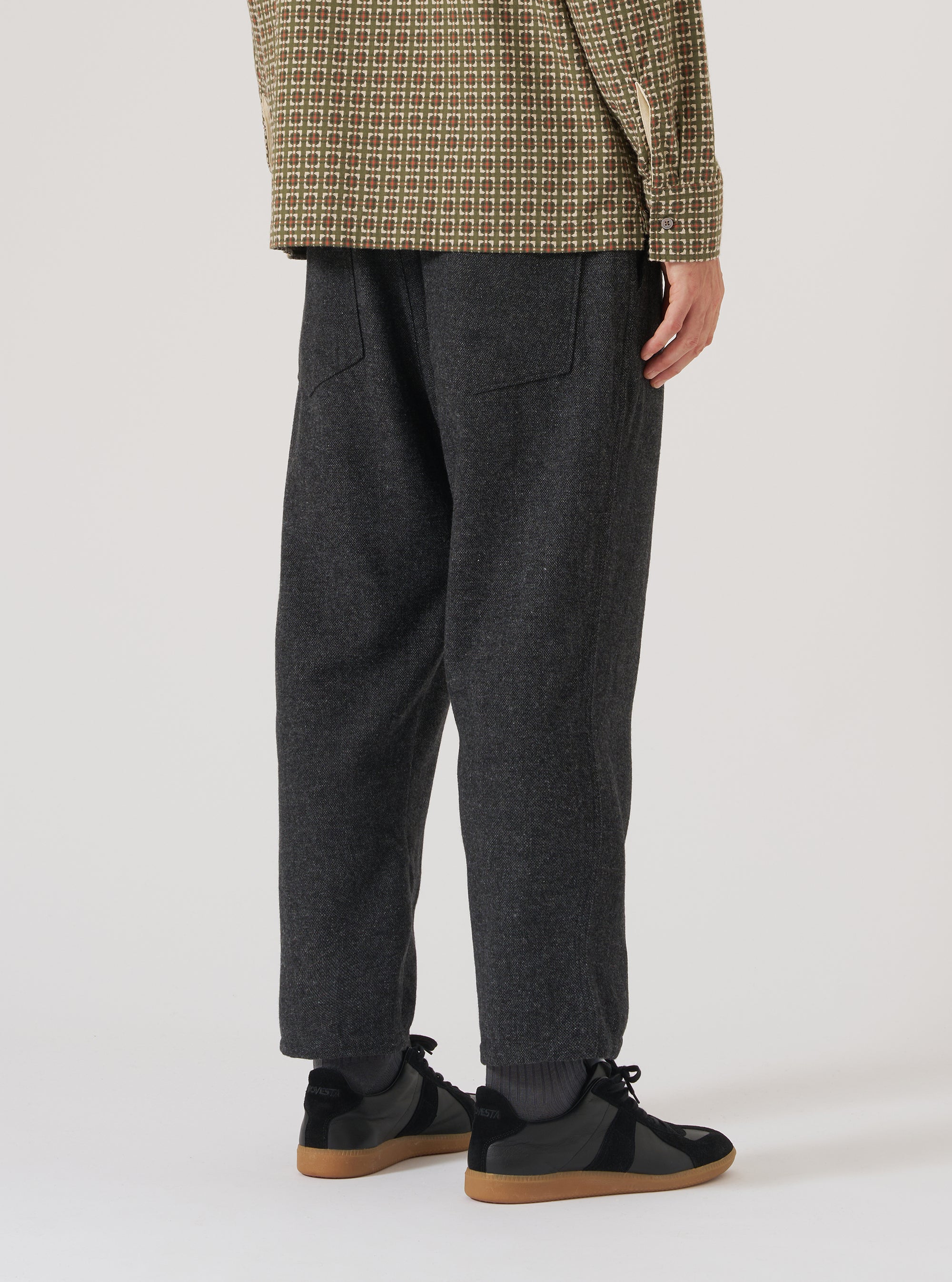 Grey Anders Wool Upcycled Hi Water Trouser