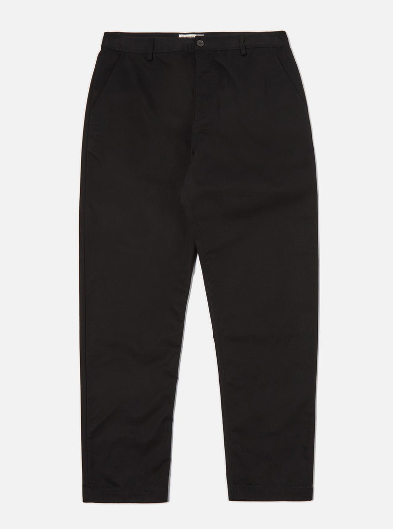 Black Brushed Polytech Military Chino