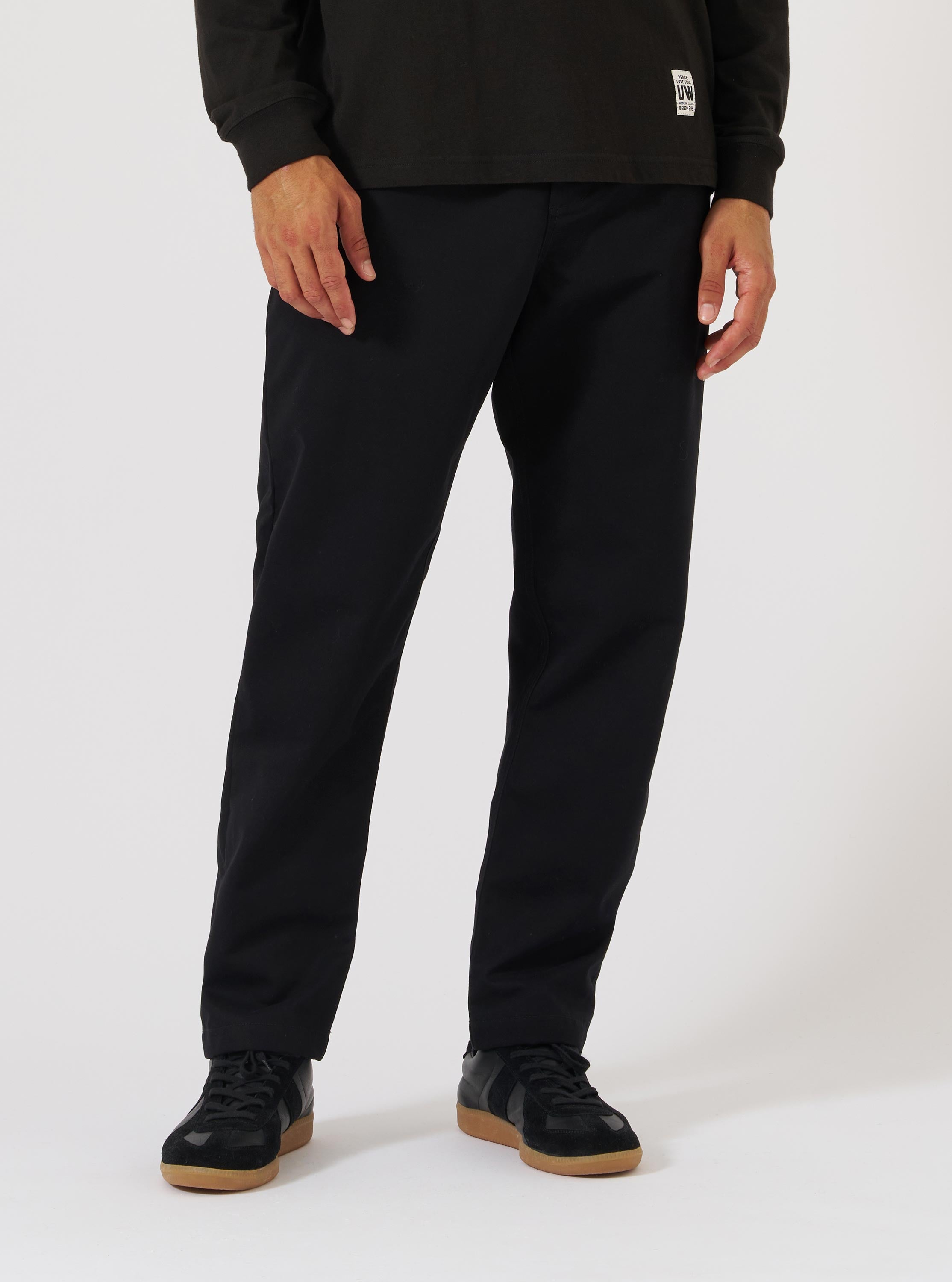 Men's Black Brushed Polytech Military Chino – Universal Works