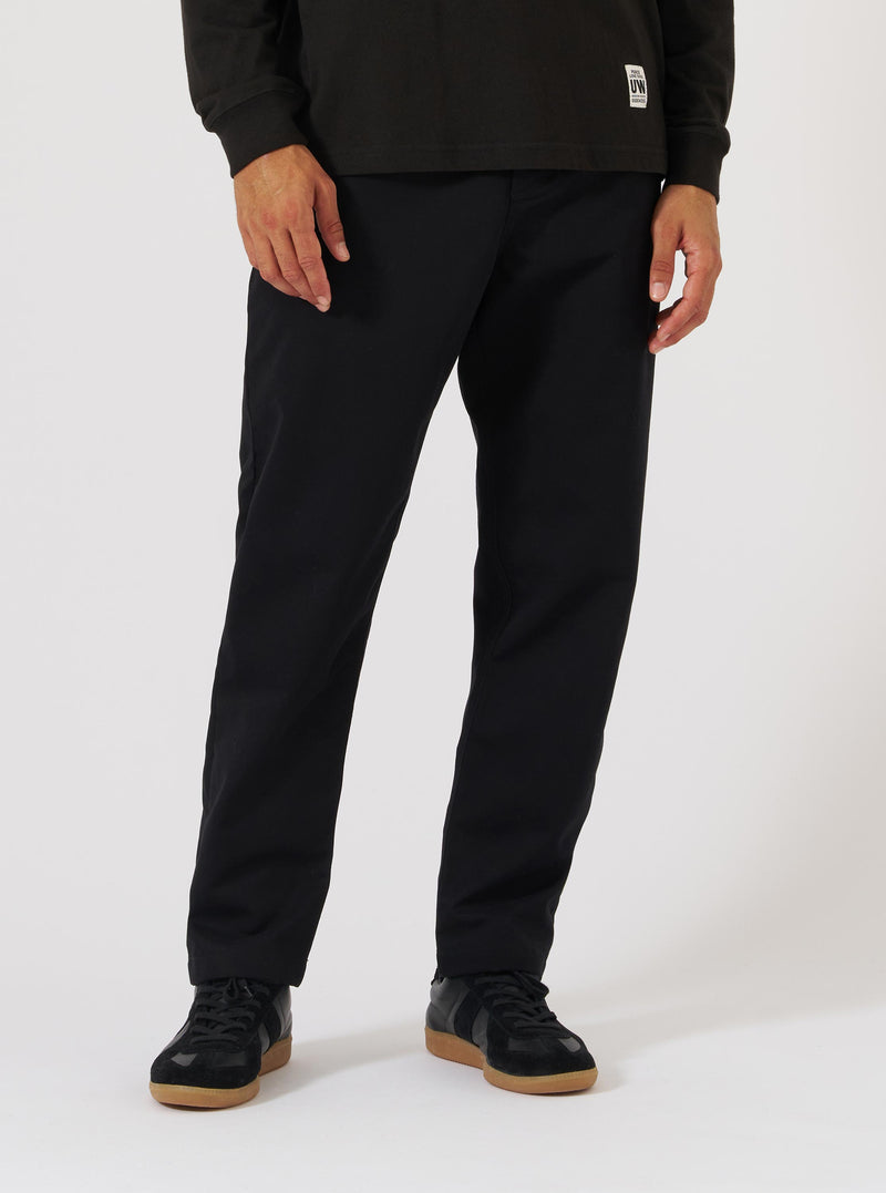 Black Brushed Polytech Military Chino