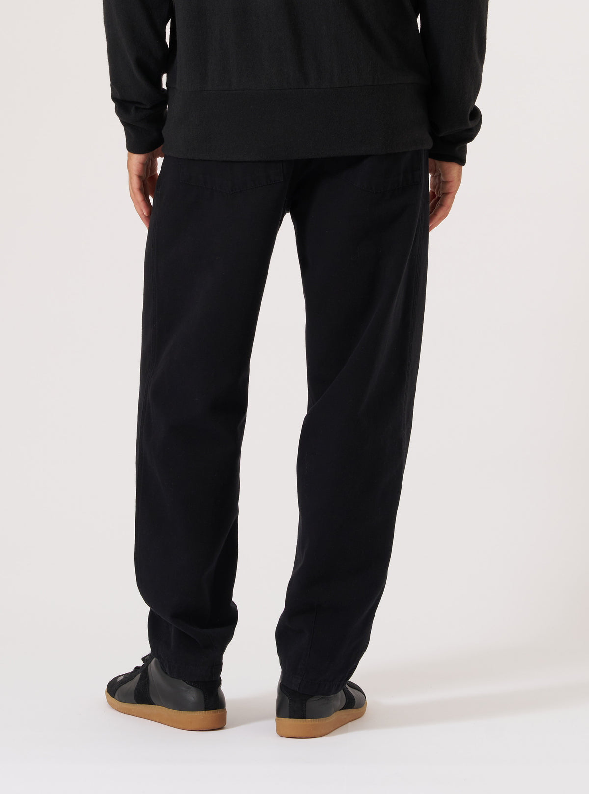 Black Brushed Polytech Military Chino