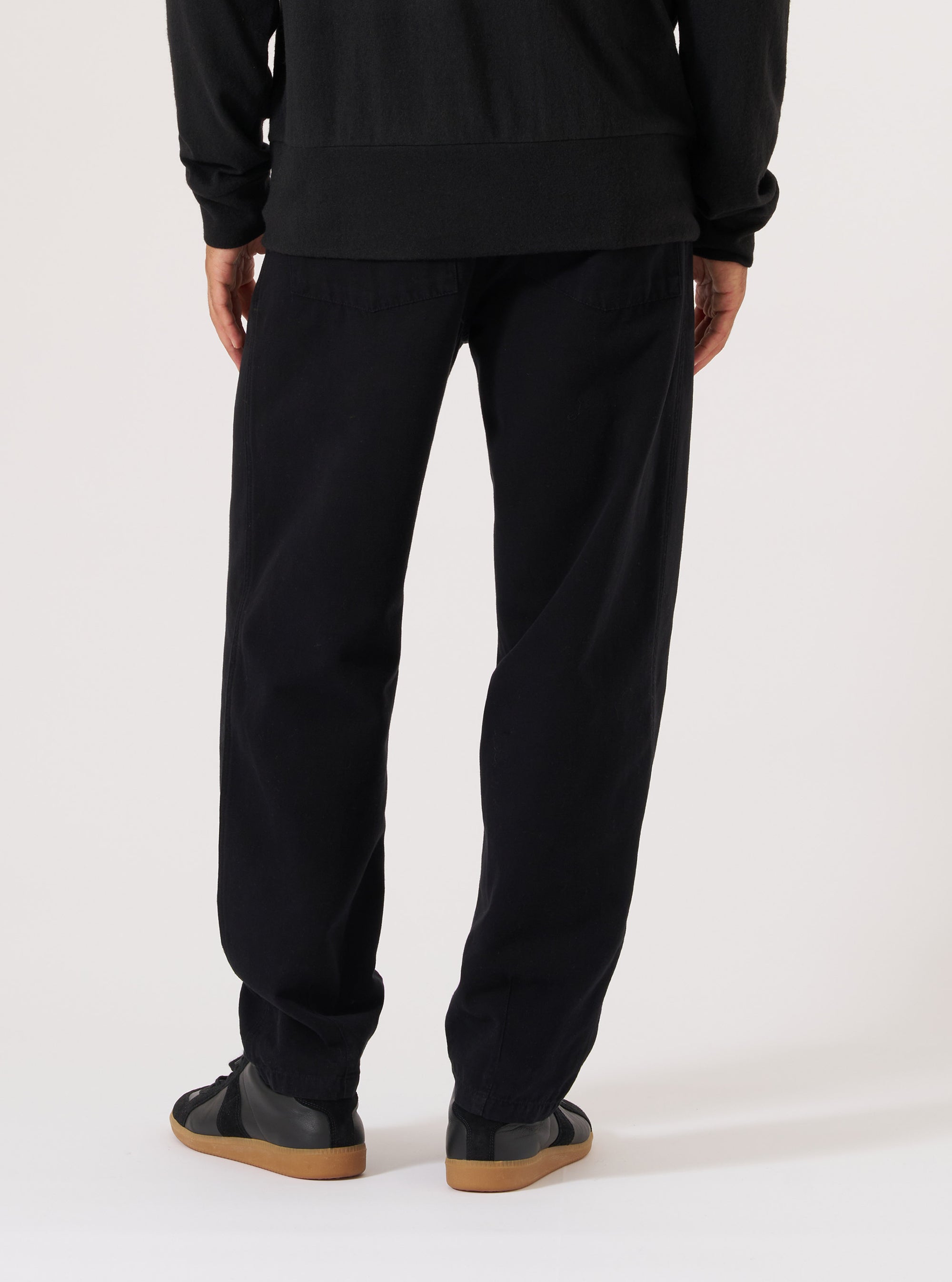 Black Brushed Polytech Military Chino