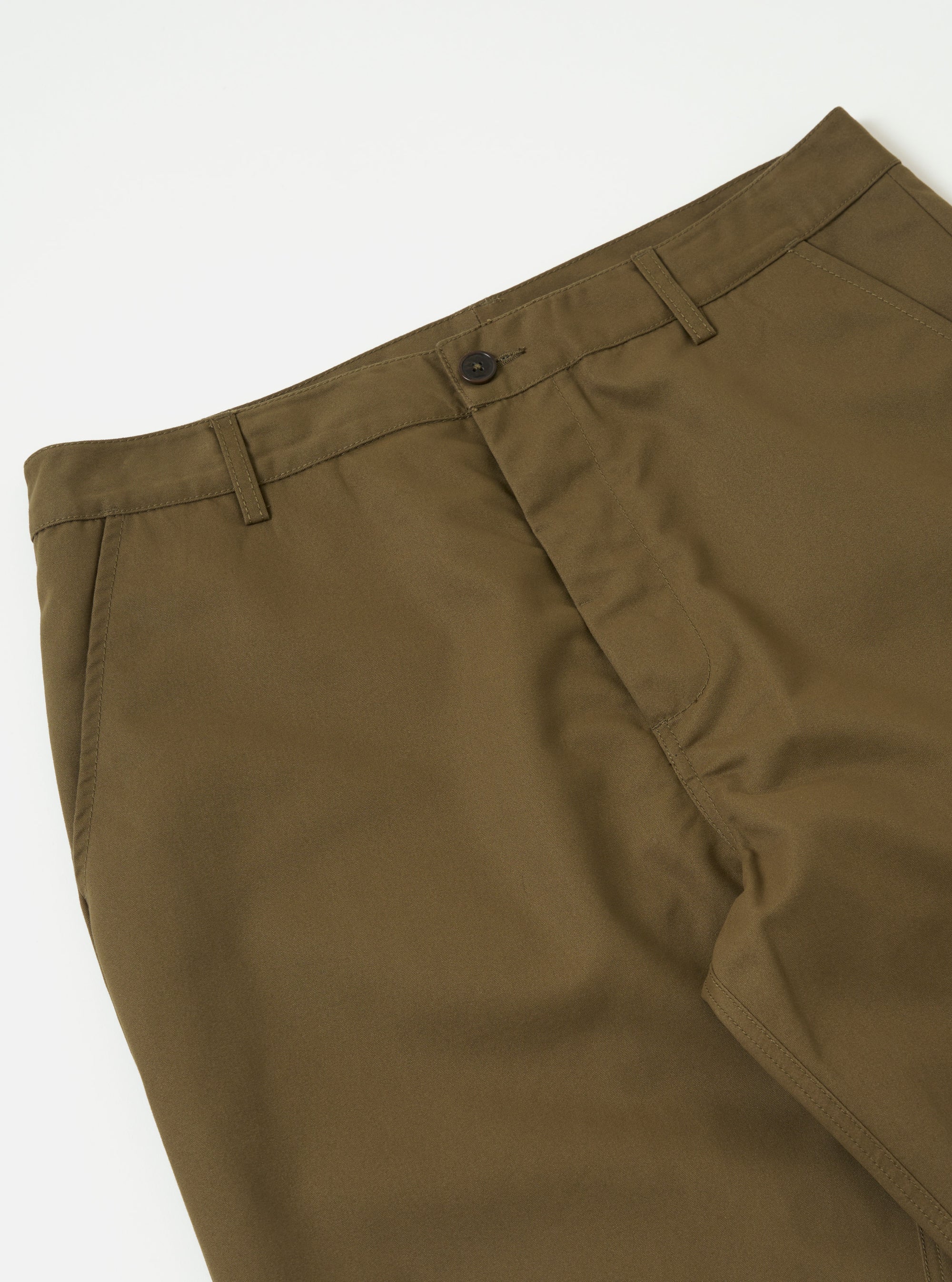 Khaki Brushed Polytech Military Chino