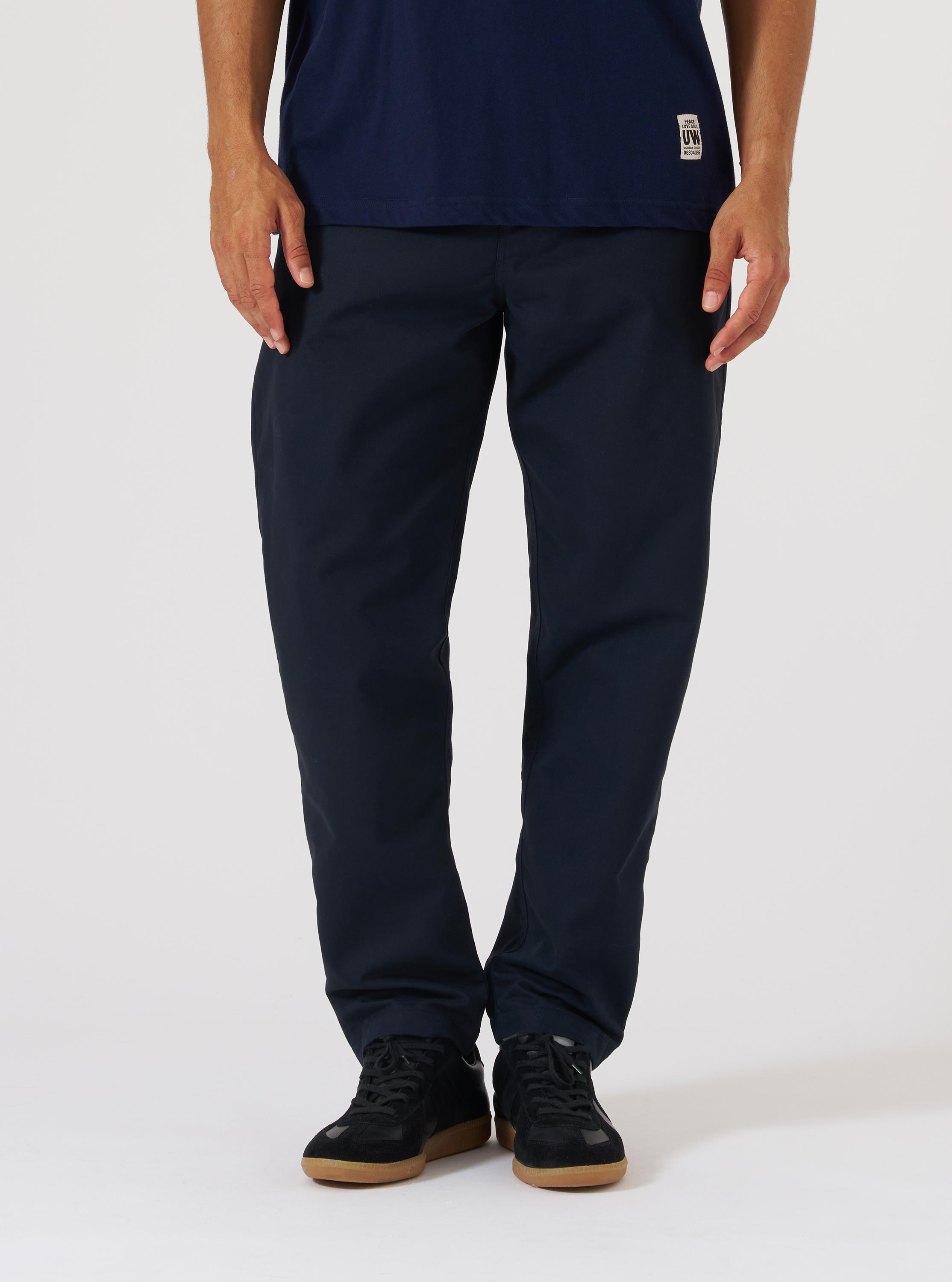 Men's Navy Brushed Polytech Military Chino – Universal Works