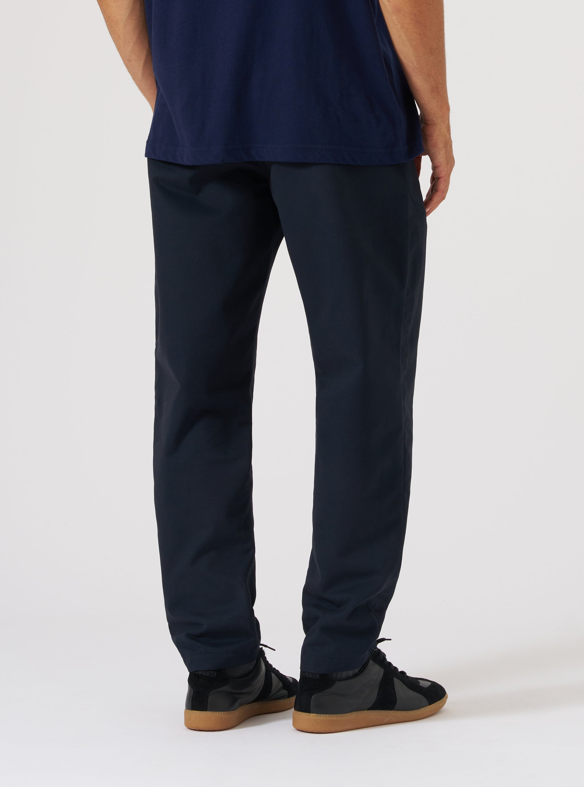 Navy Brushed Polytech Military Chino