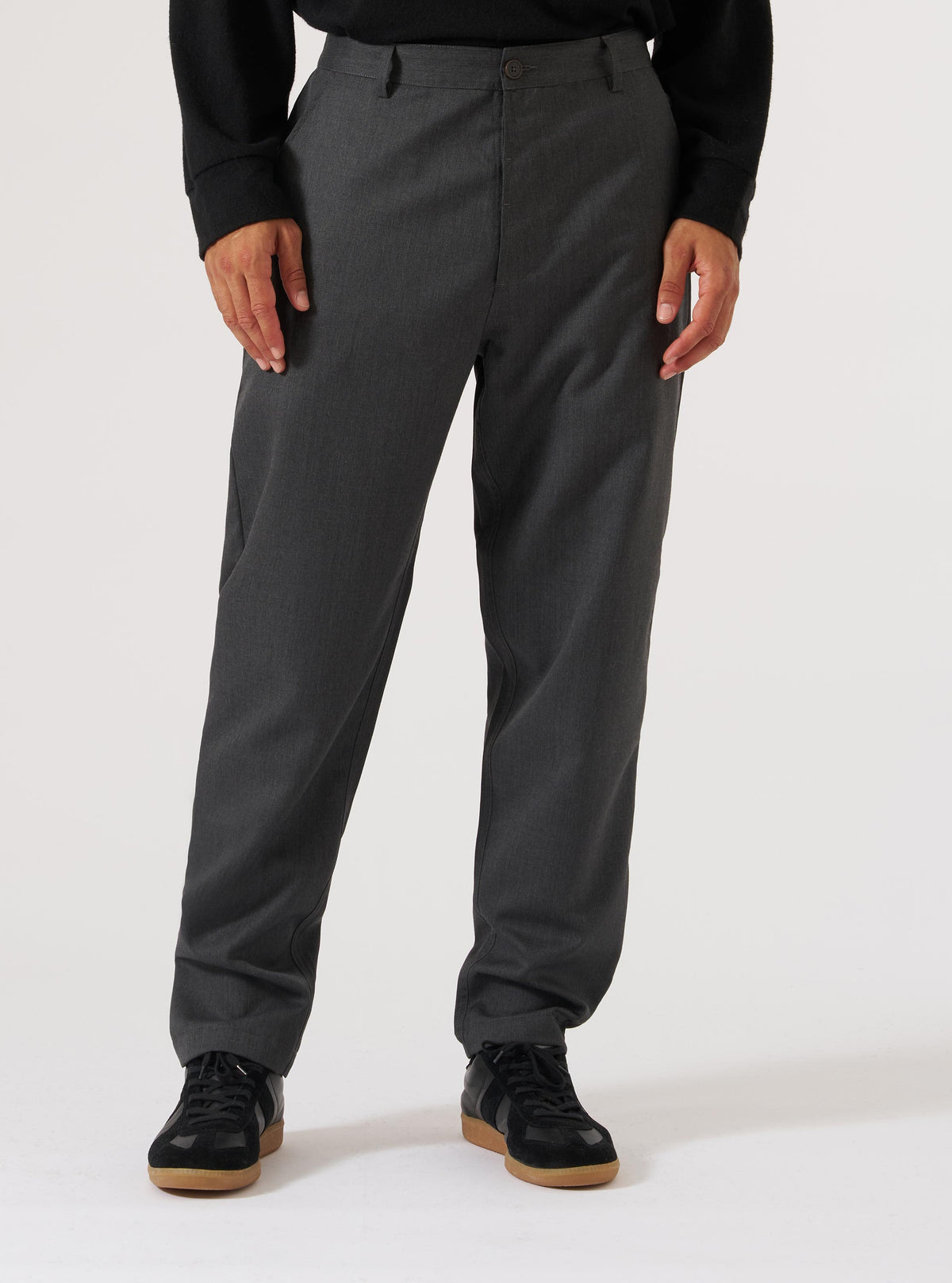 Charcoal Travel Suiting Military Chino
