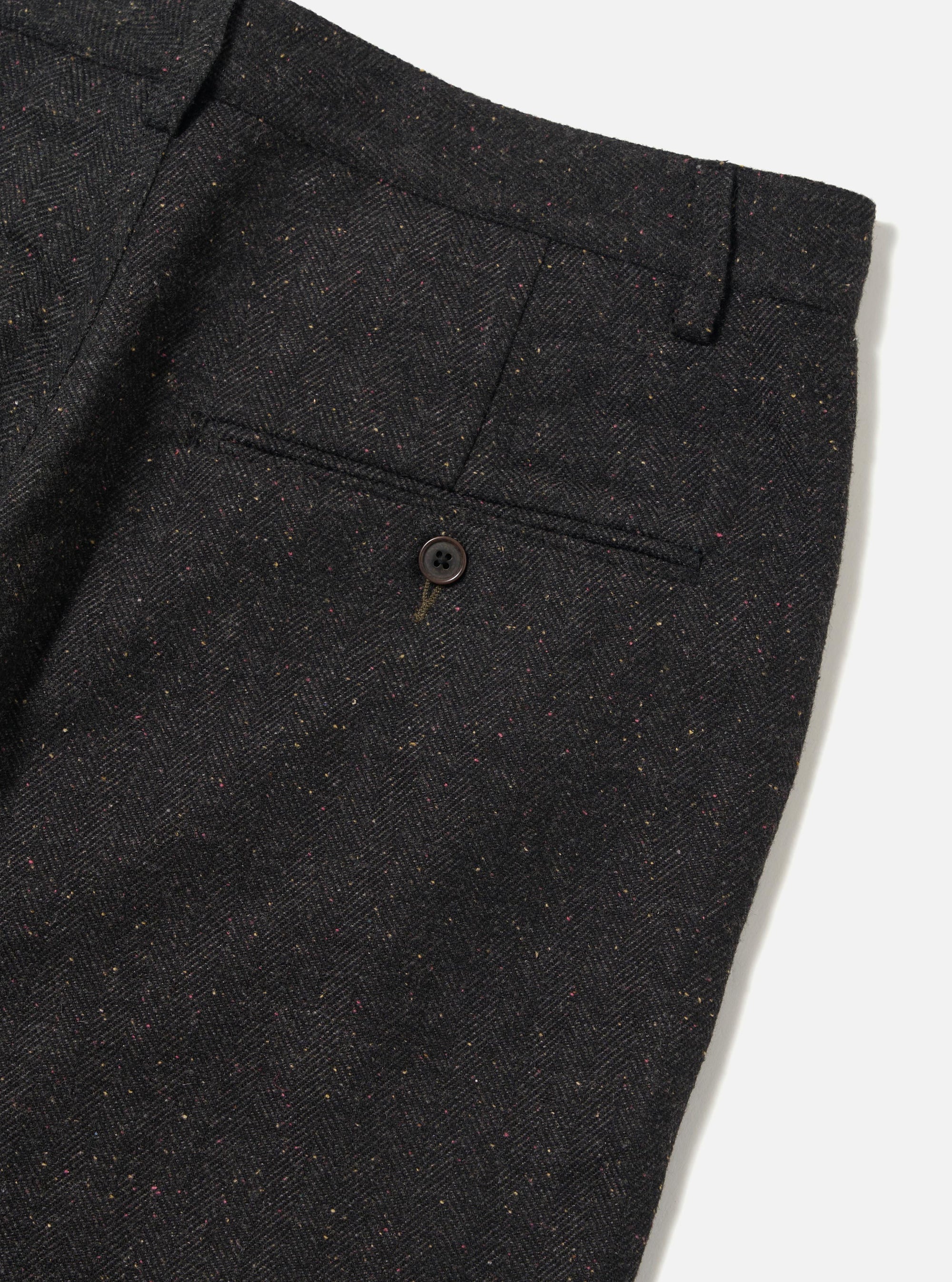 Black Salt N Pepper Tweed Military Chino