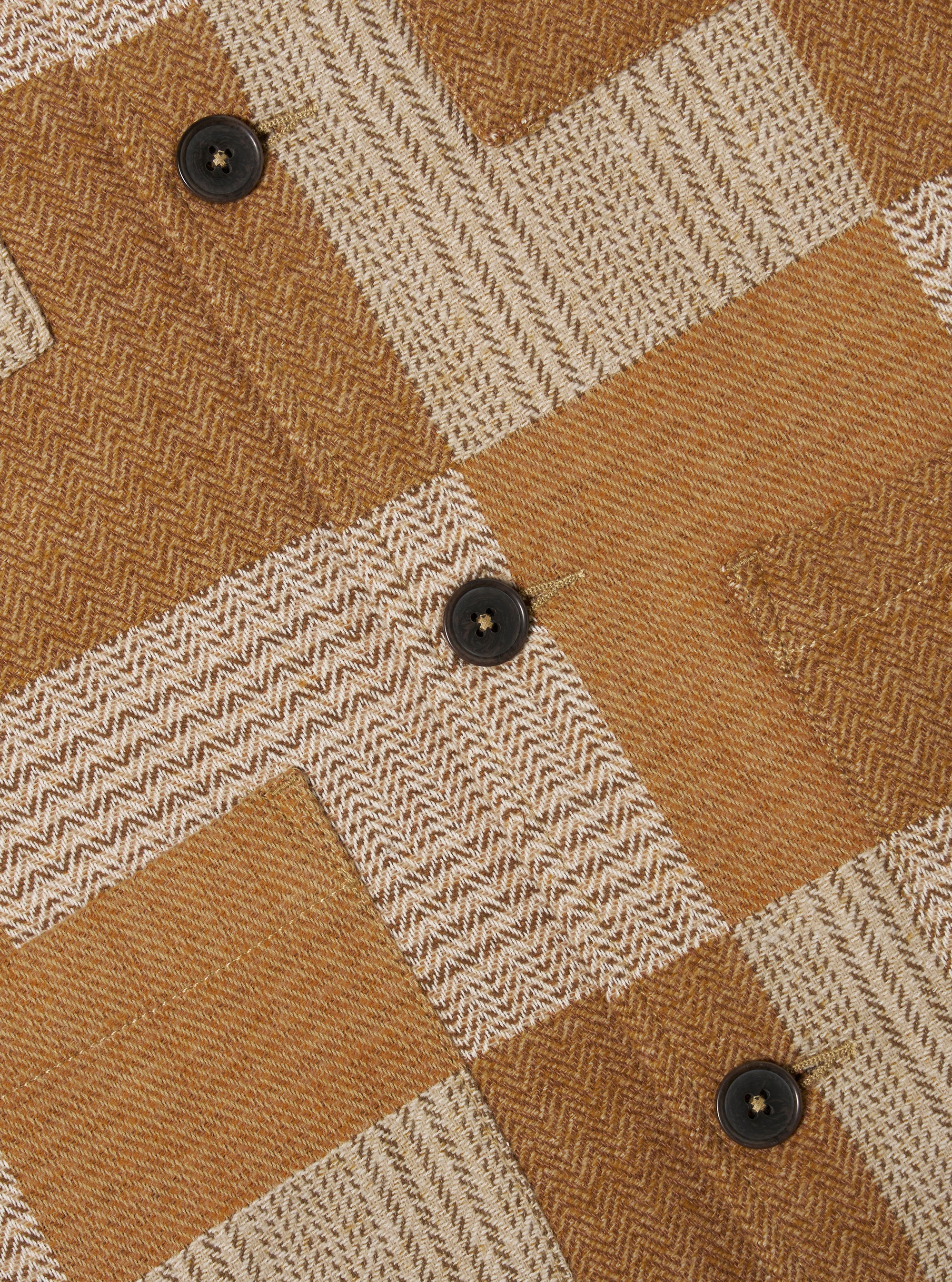 Brown Japanese Patchwork Dockside Jacket
