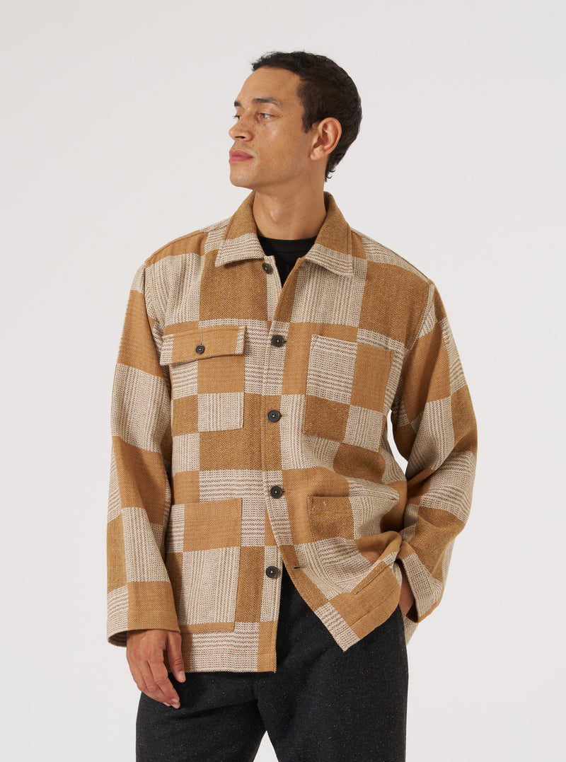 Brown Japanese Patchwork Dockside Jacket