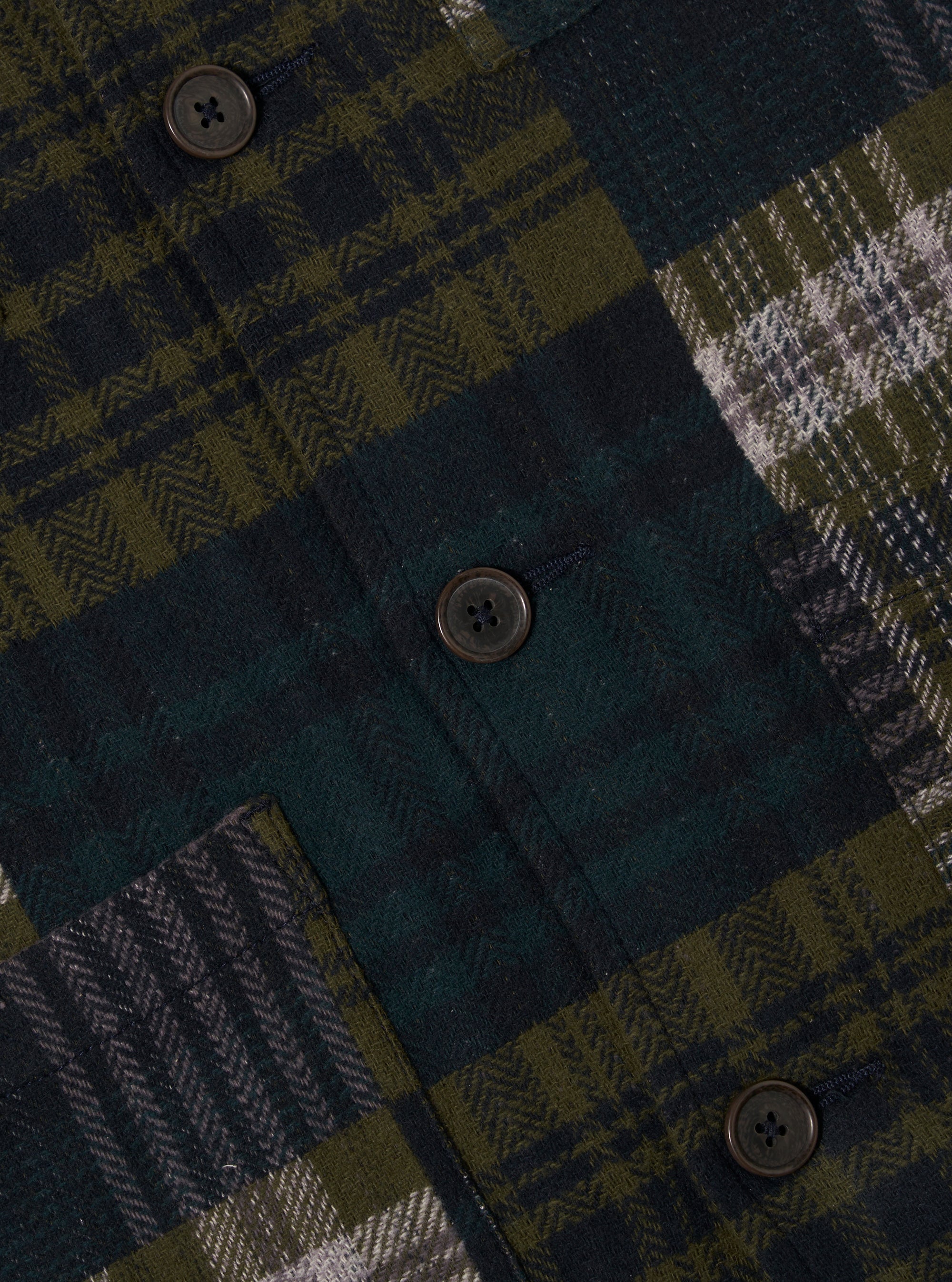 Green Japanese Patchwork Dockside Jacket