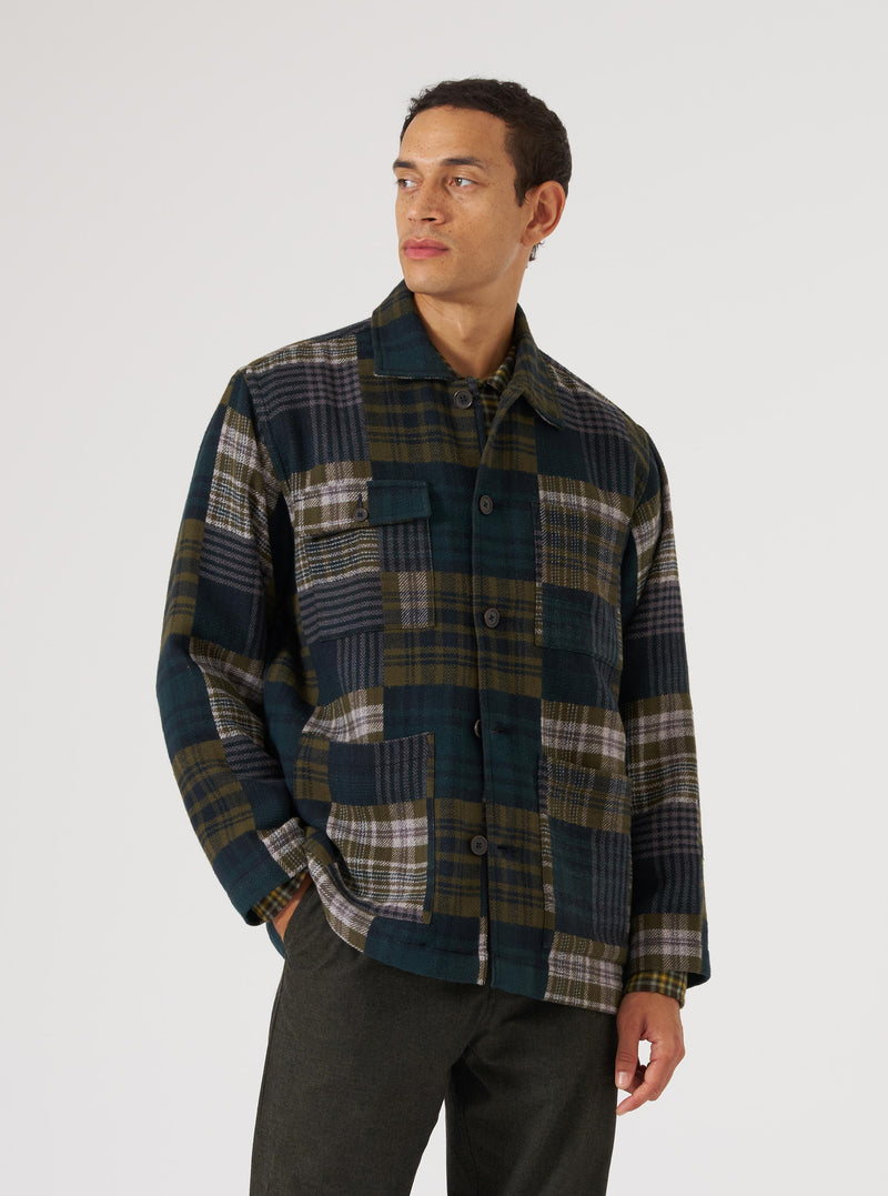 Green Japanese Patchwork Dockside Jacket