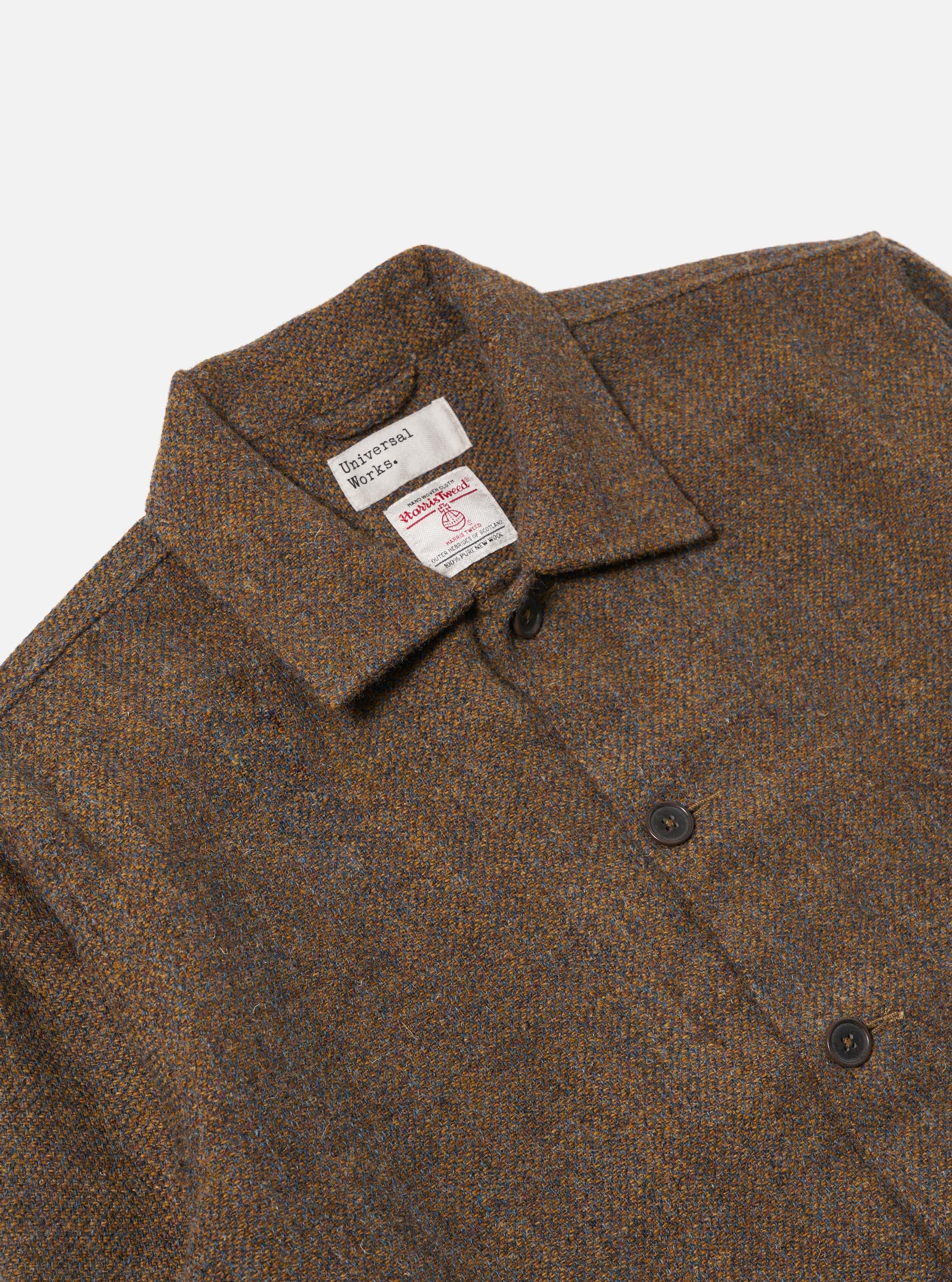 Gold Harris Tweed Plaid Easy Jacket