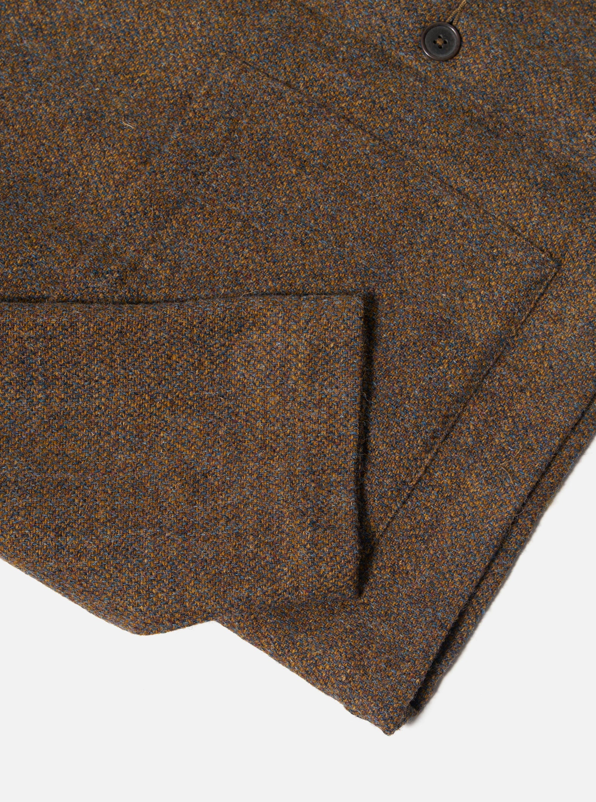 Gold Harris Tweed Plaid Easy Jacket