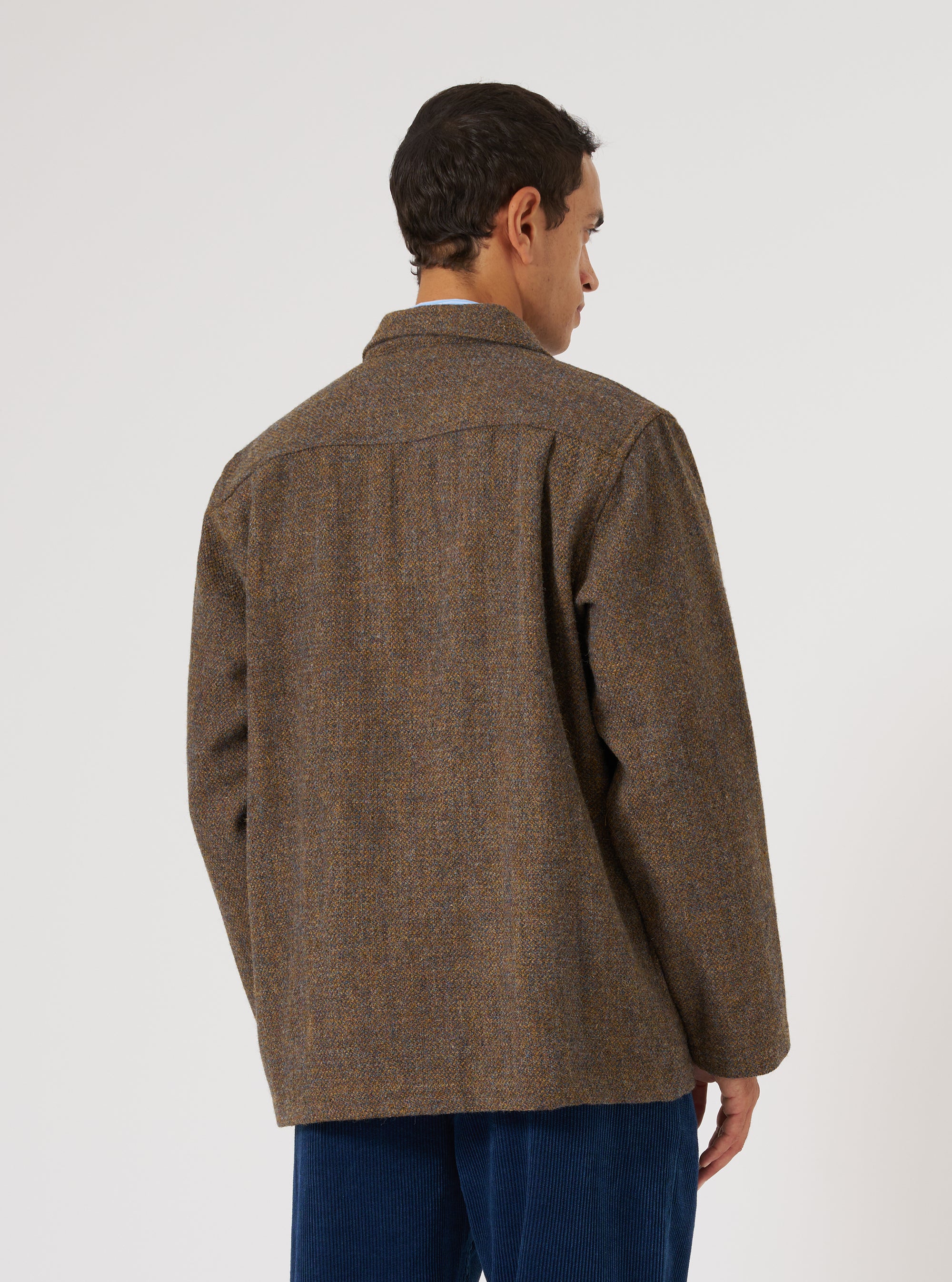 Gold Harris Tweed Plaid Easy Jacket