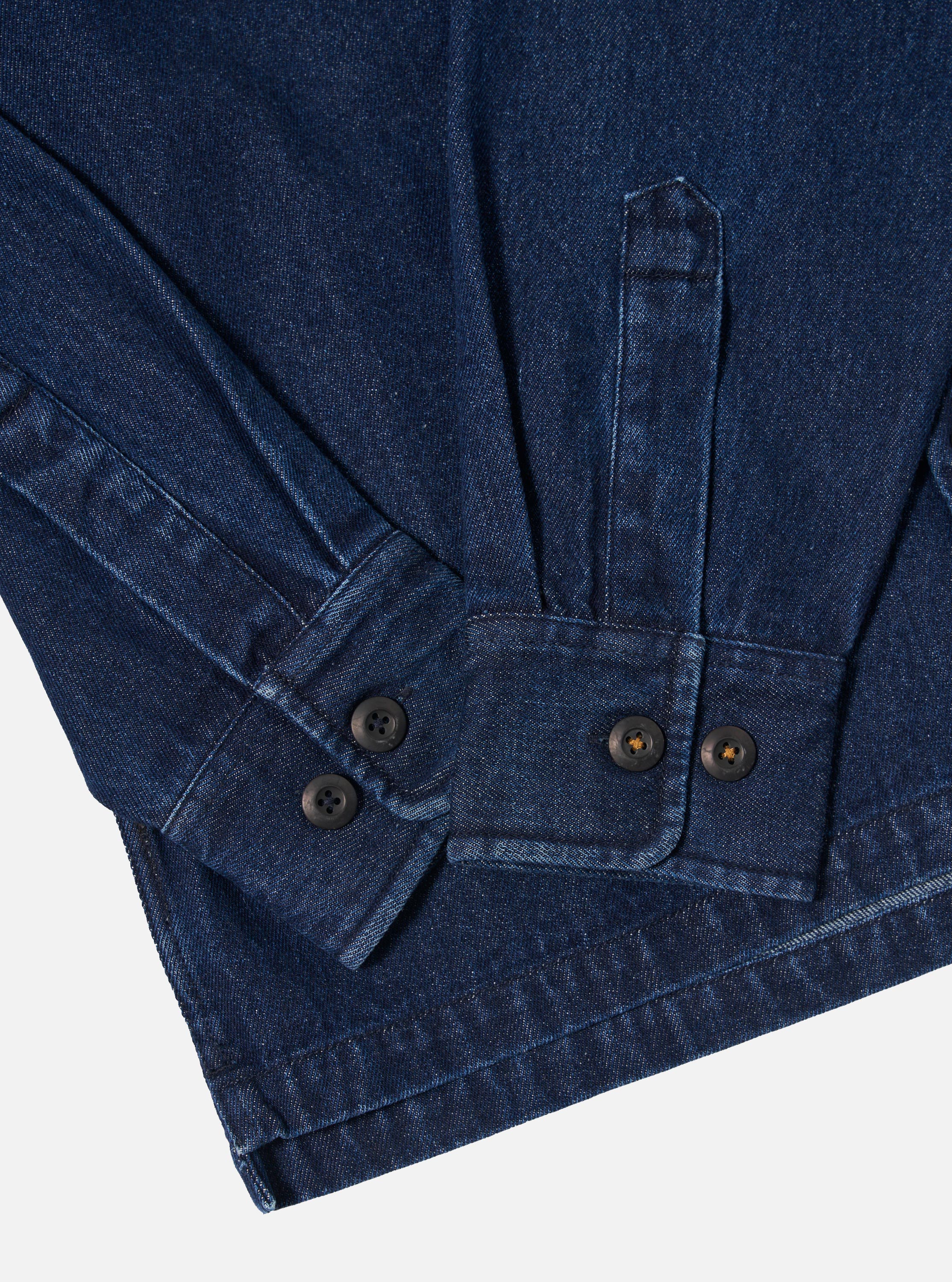 トップス Fatigue Shirt - Denim Twill Shirting Men's Indigo Work Denim Fatigue Shirt – Universal Works