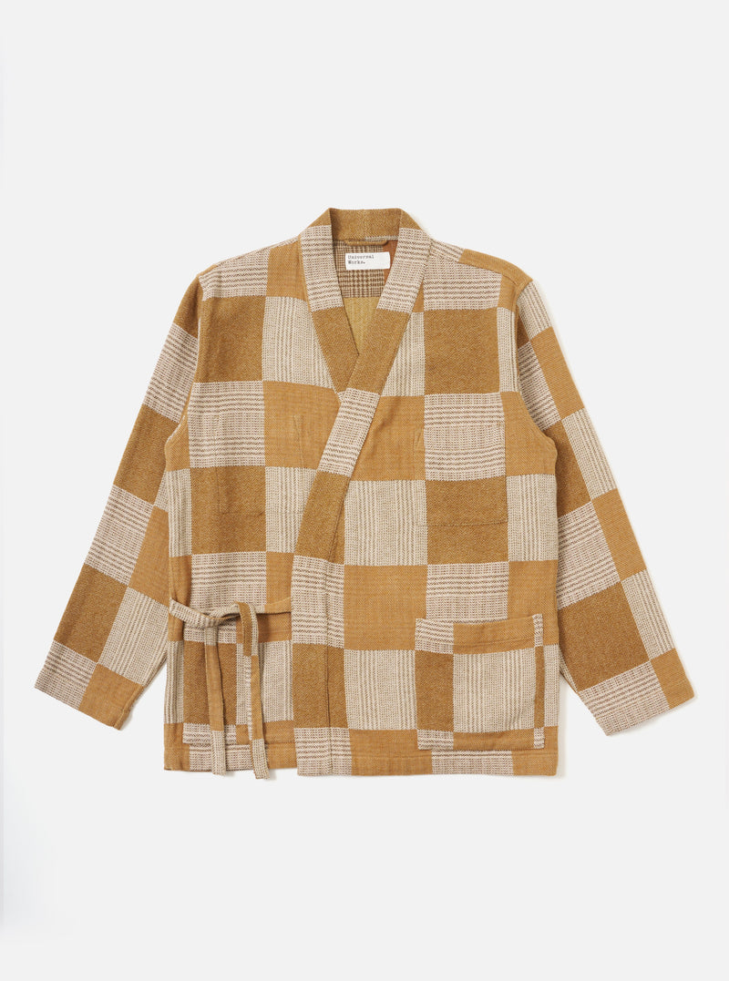 Brown Japanese Patchwork Kyoto Work Jacket