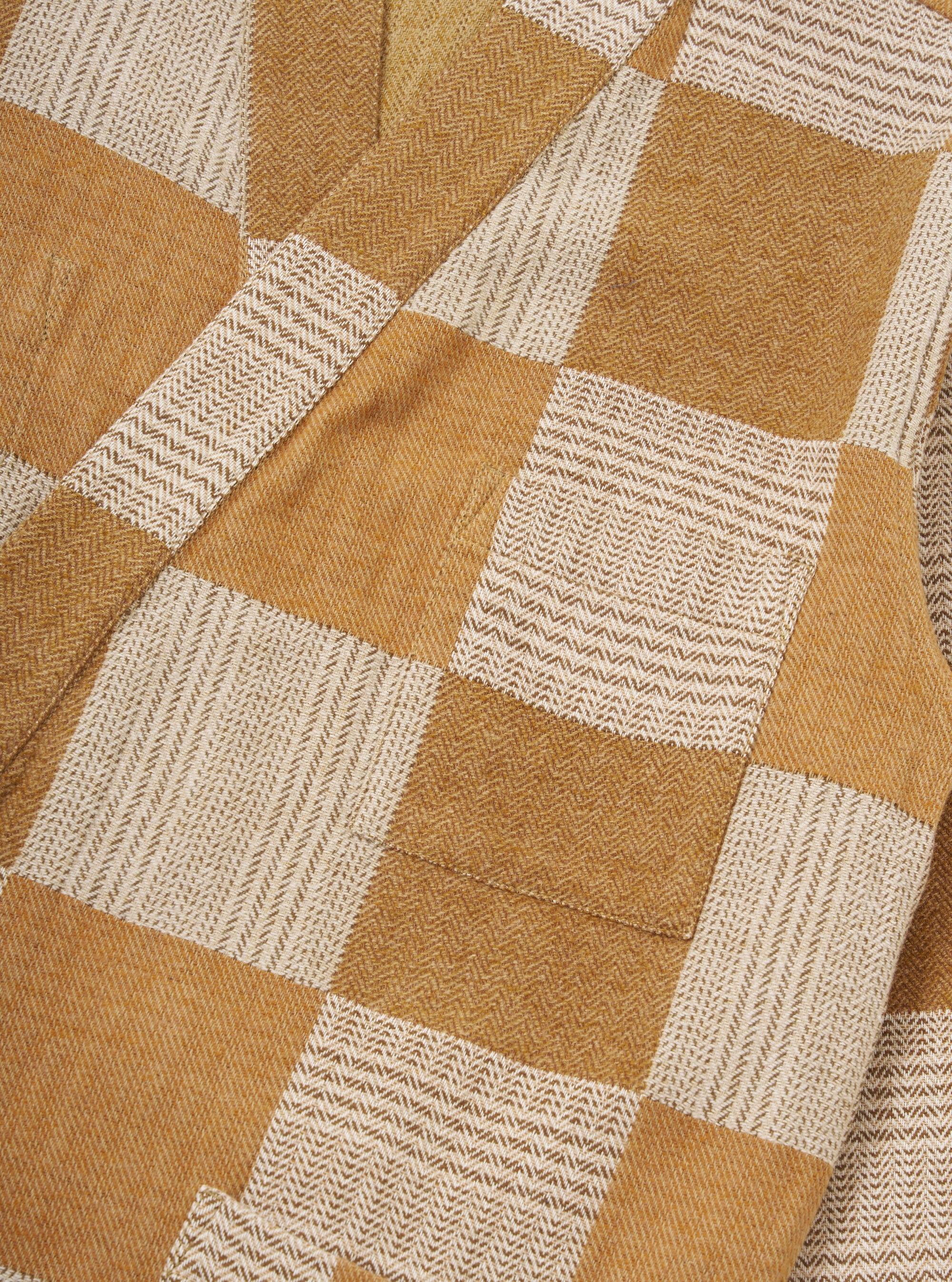 Brown Japanese Patchwork Kyoto Work Jacket